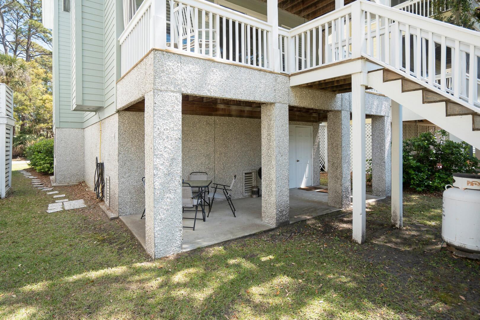 Patio Area with Charcoal Grill