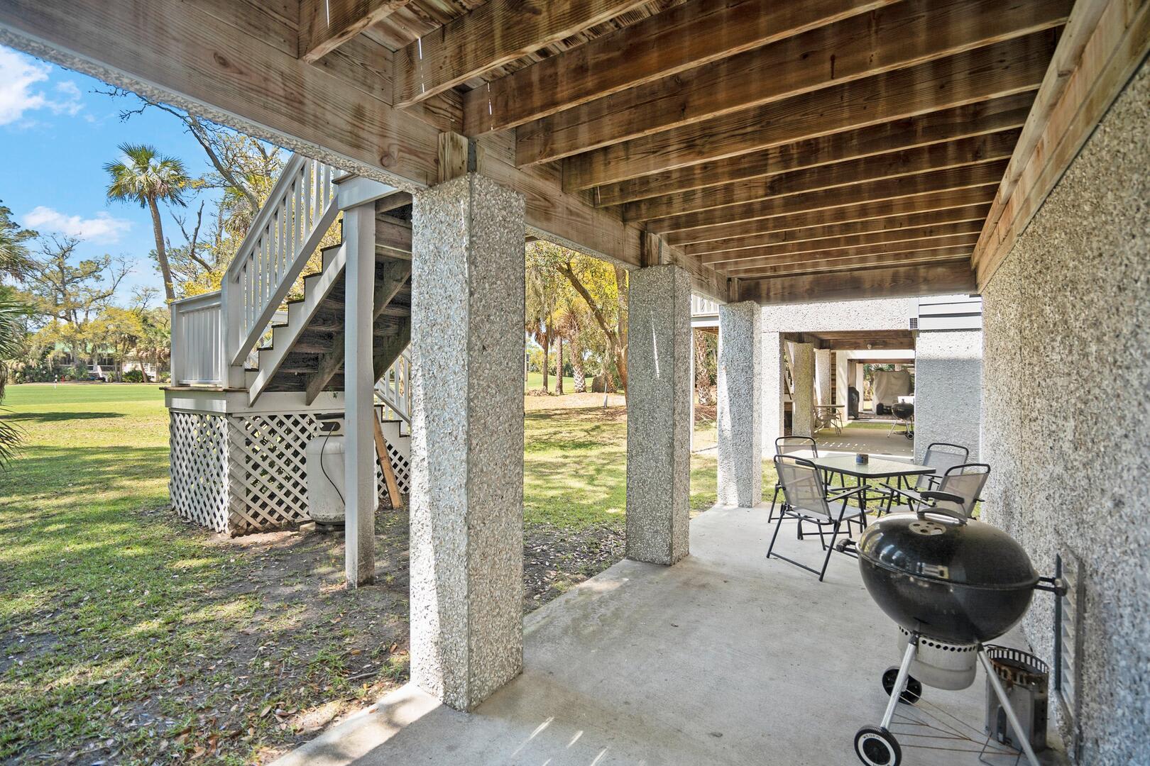 Patio Area with Charcoal Grill