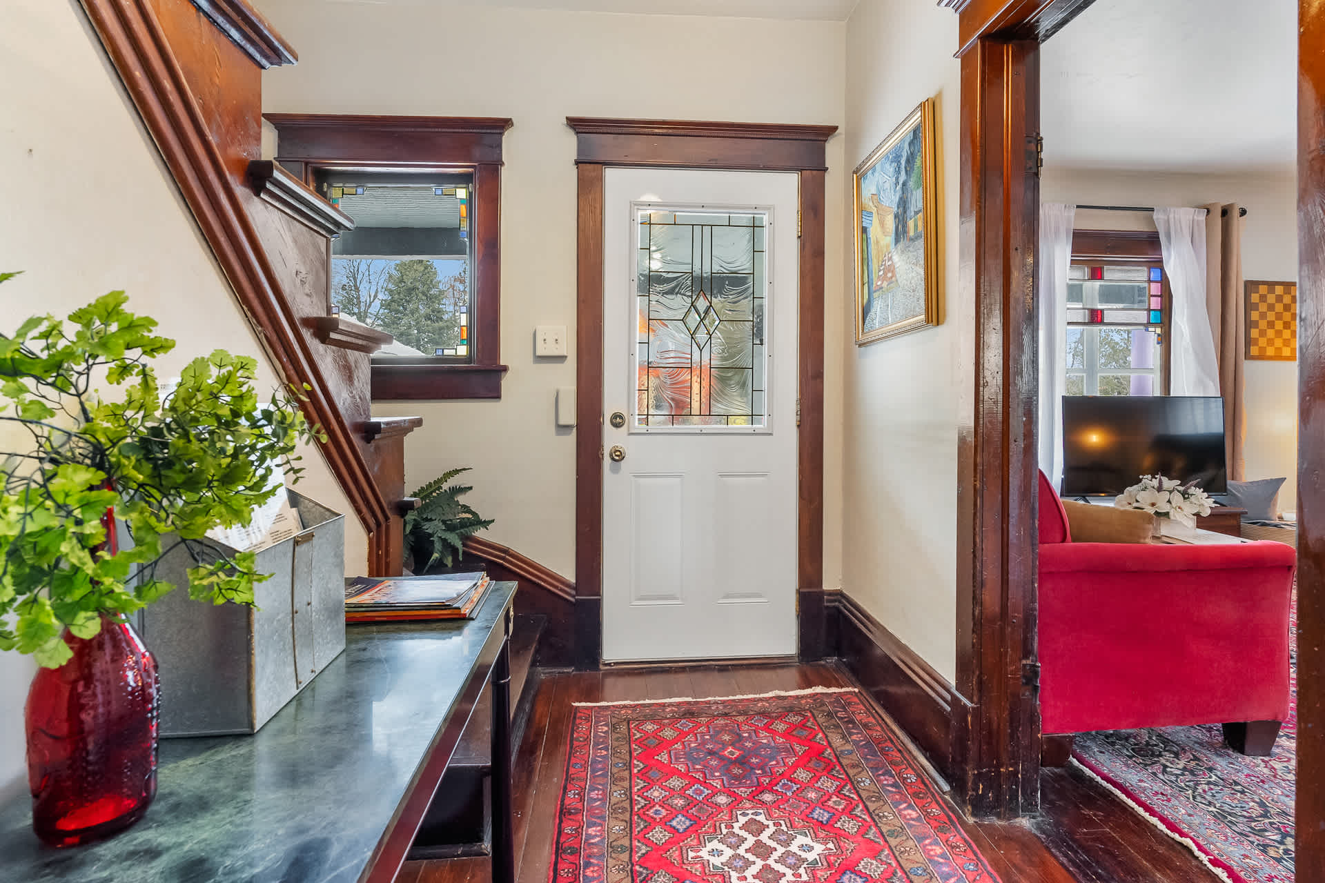 Front door opens to living room
