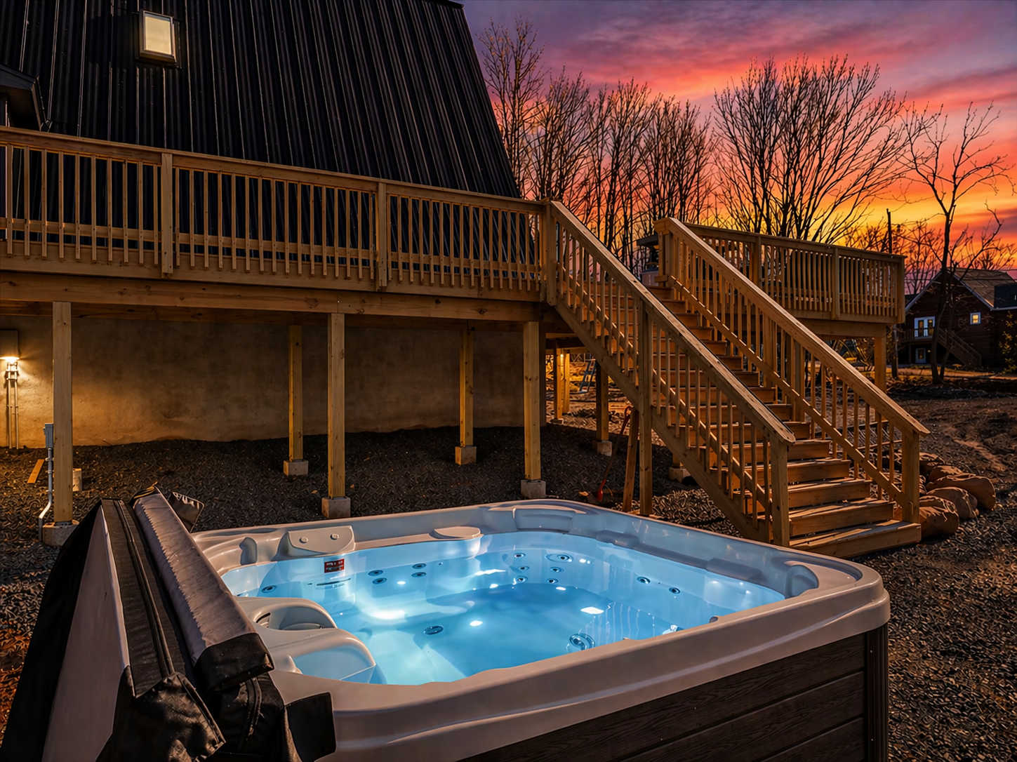 Black Lotus A-Frame | Hot Tub | Sauna | Firepit