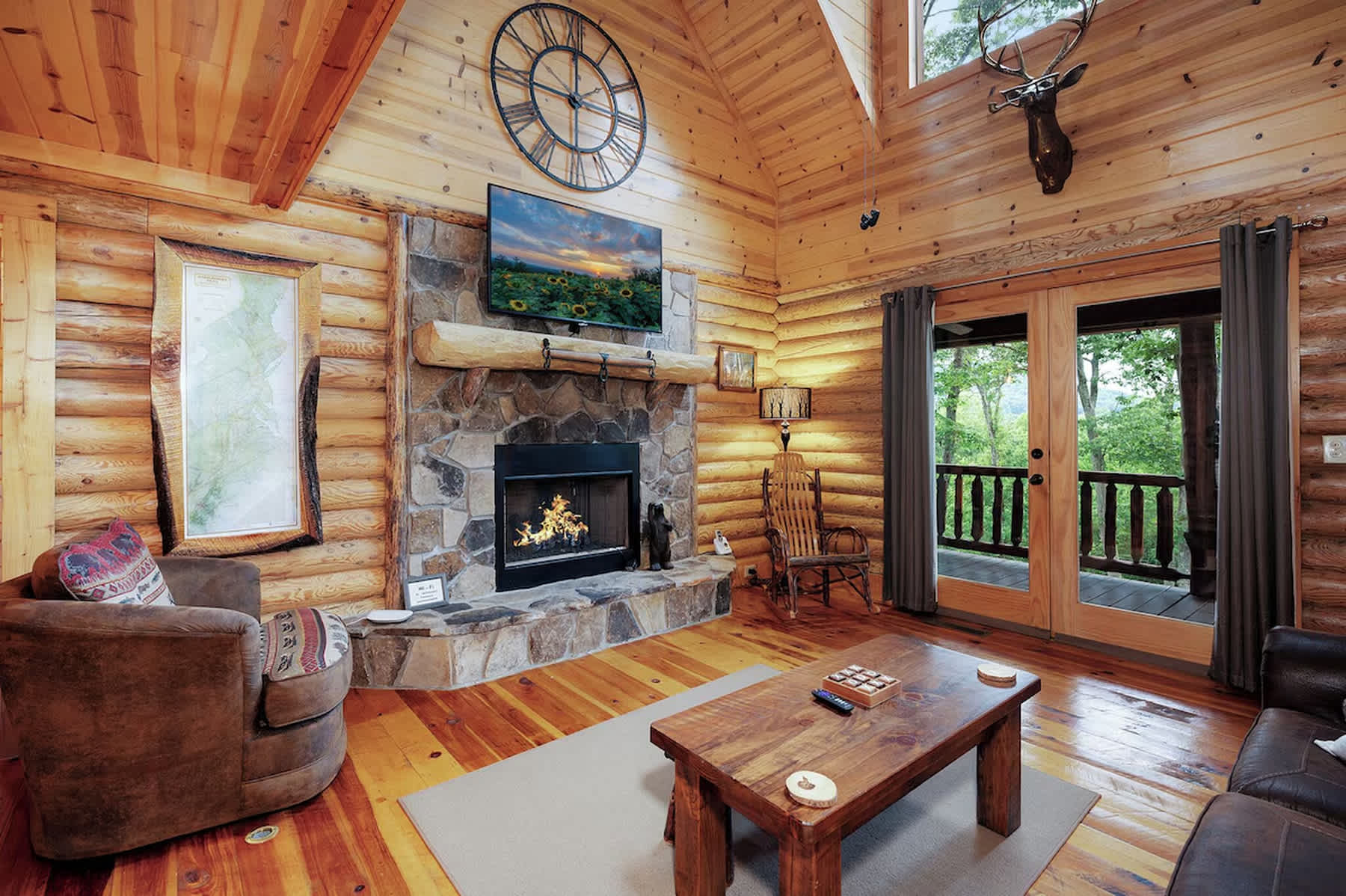 Curl up in the inviting living room & stream your favorites on the smart TV​