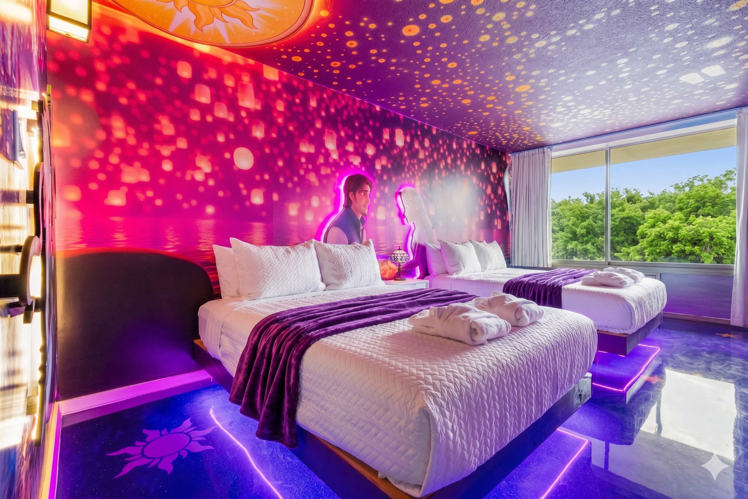 Rapunzel themed studio w/ pool & workspace