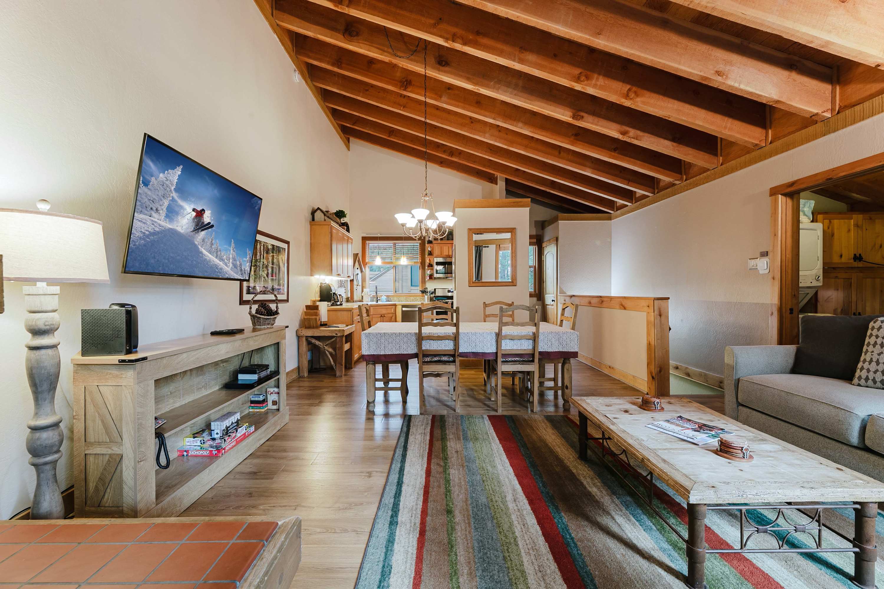 Curl up in the inviting living room & stream your favorites on the smart TV​