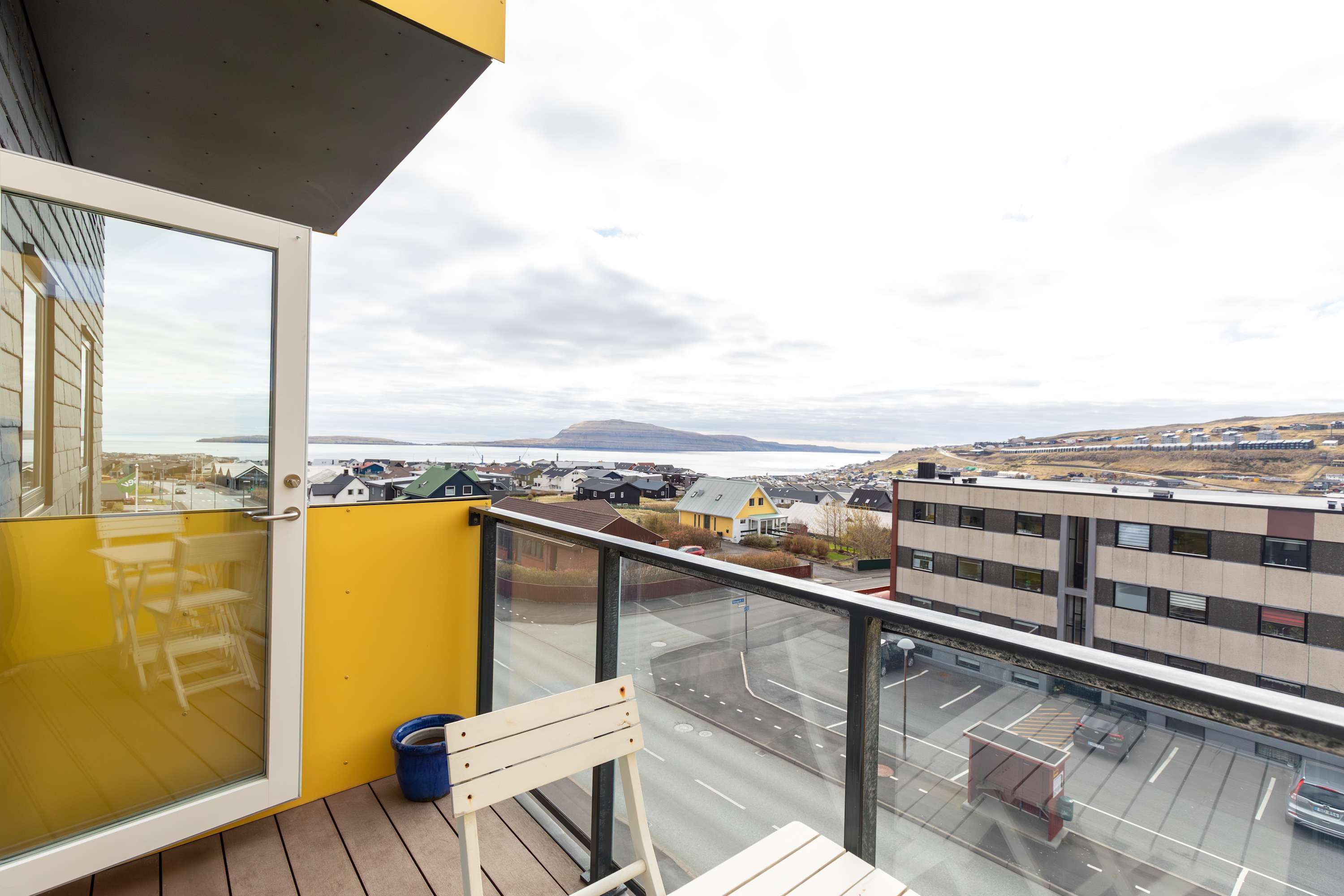 Balcony views across Torshavn from a prime area