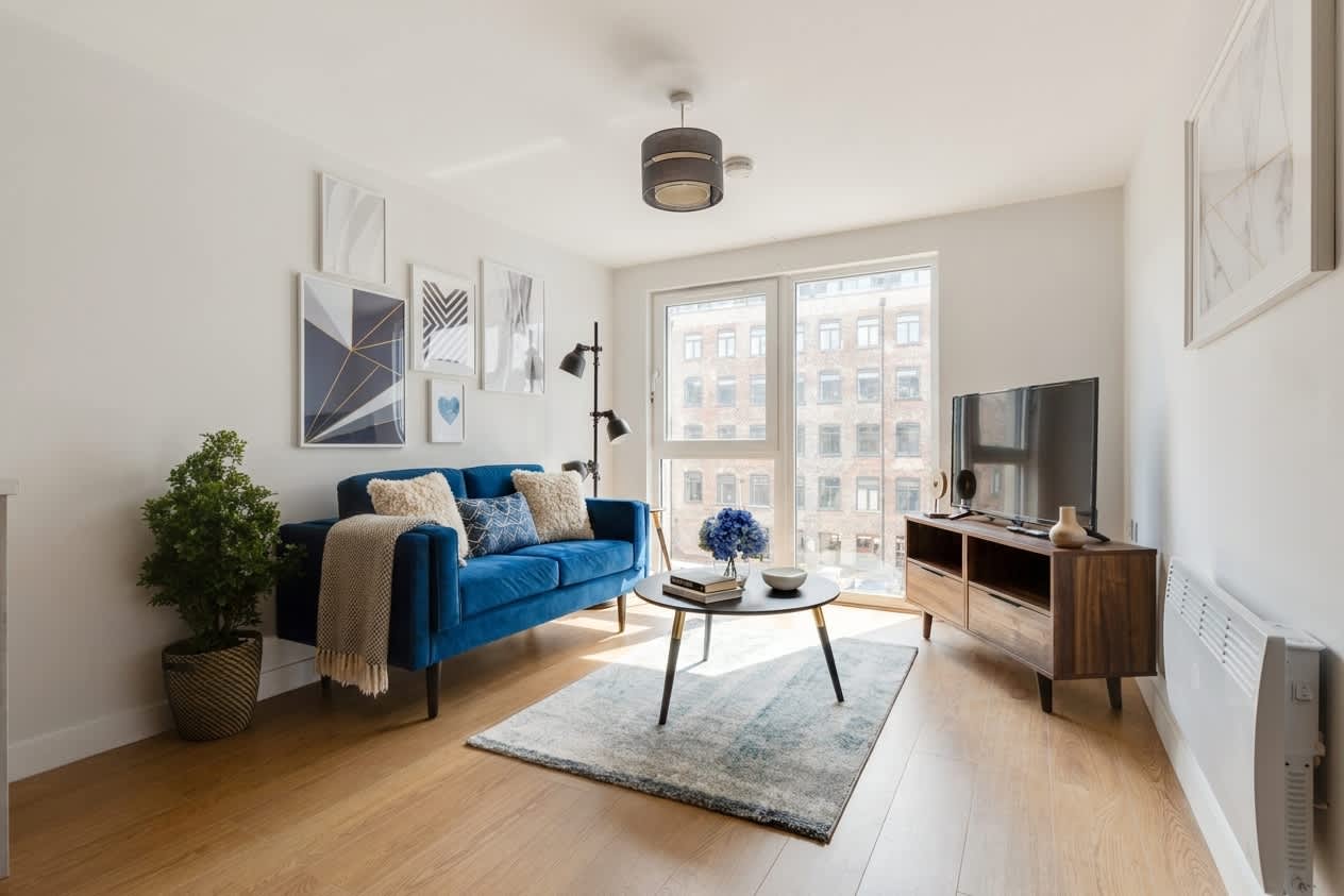 Modern 1 Bed Flat in a Converted Mill w Parking - Picture 1
