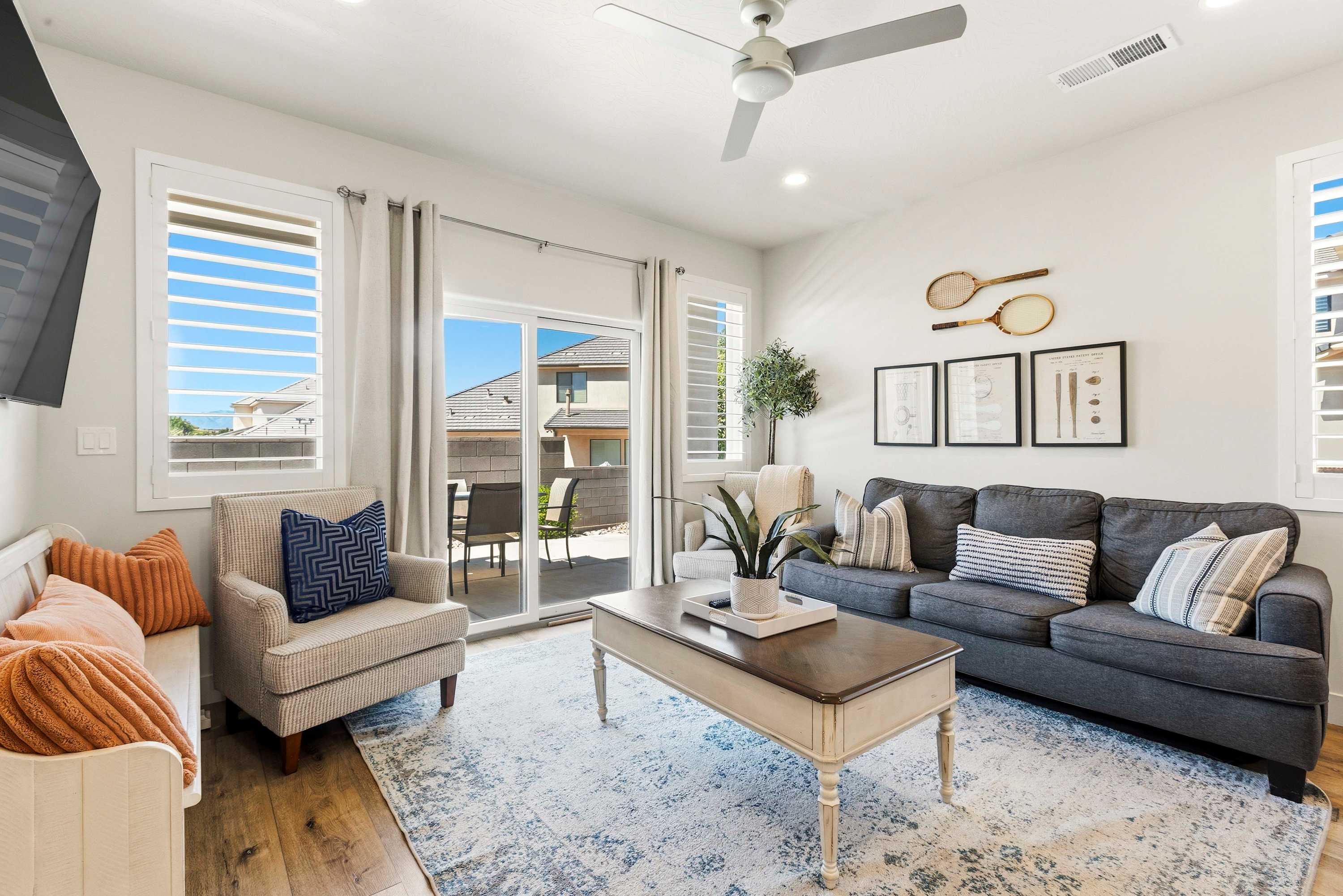 Curl up in the inviting living room & stream your favorites on the smart TV​