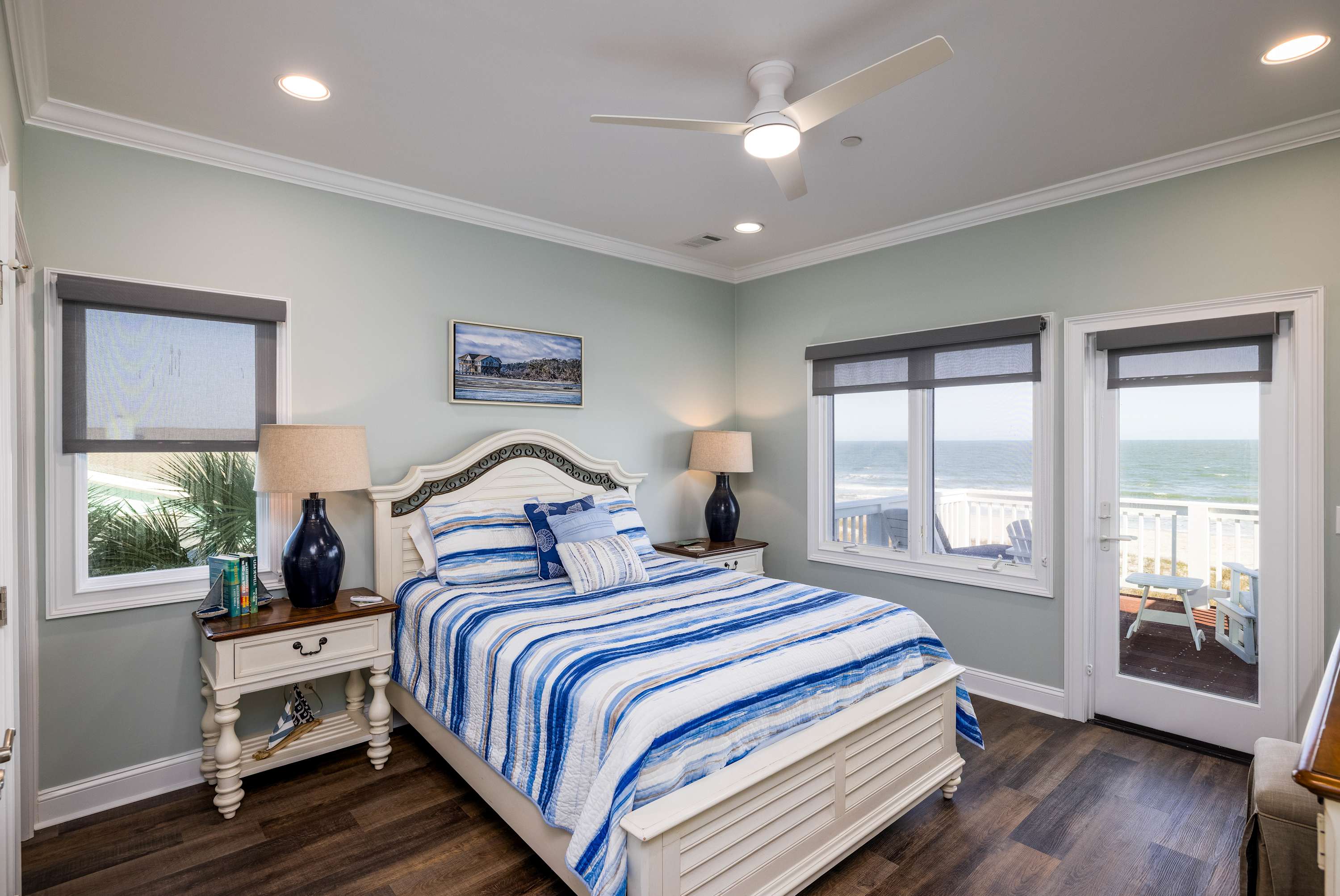  2nd Level Primary Bedroom Oceanfront with King Bed, Private Balcony and Full En Suite Bathroom
