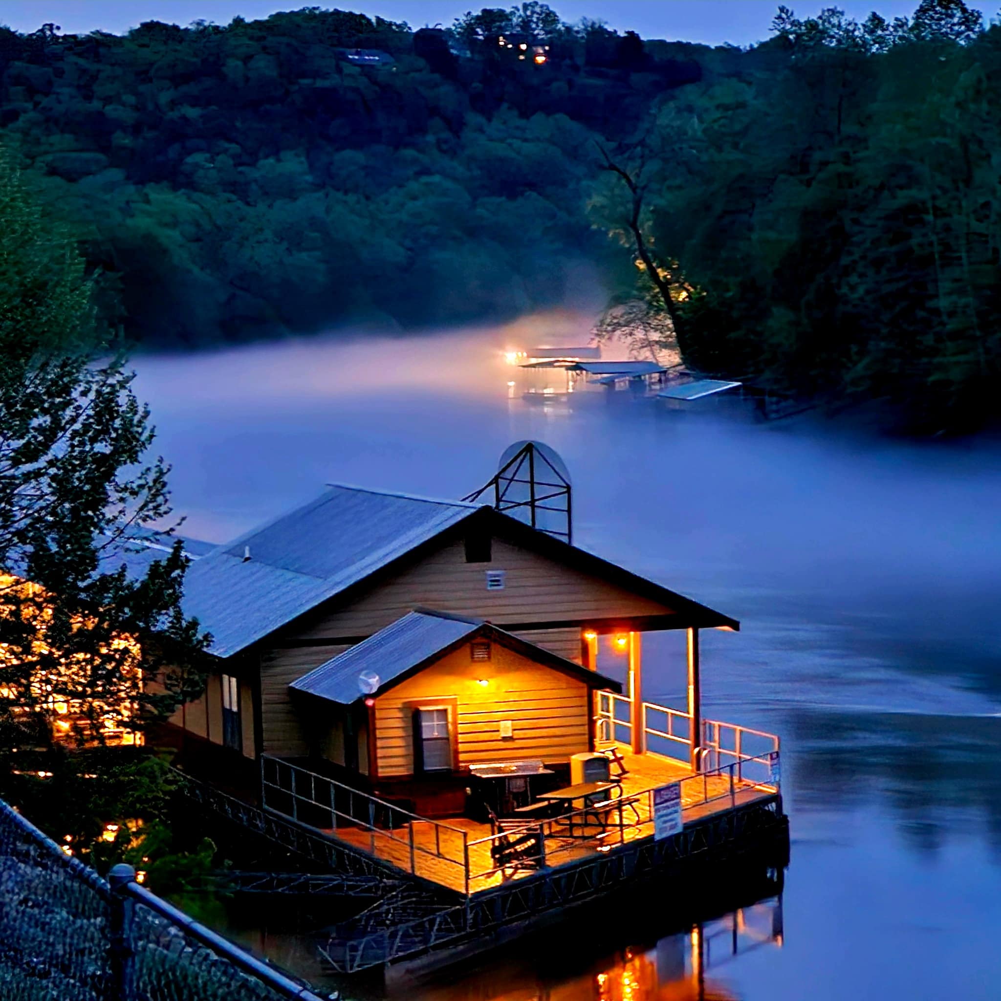 Walk to the awesome Fall Creek Marina. This is an uneditied photo in the early morning hours .