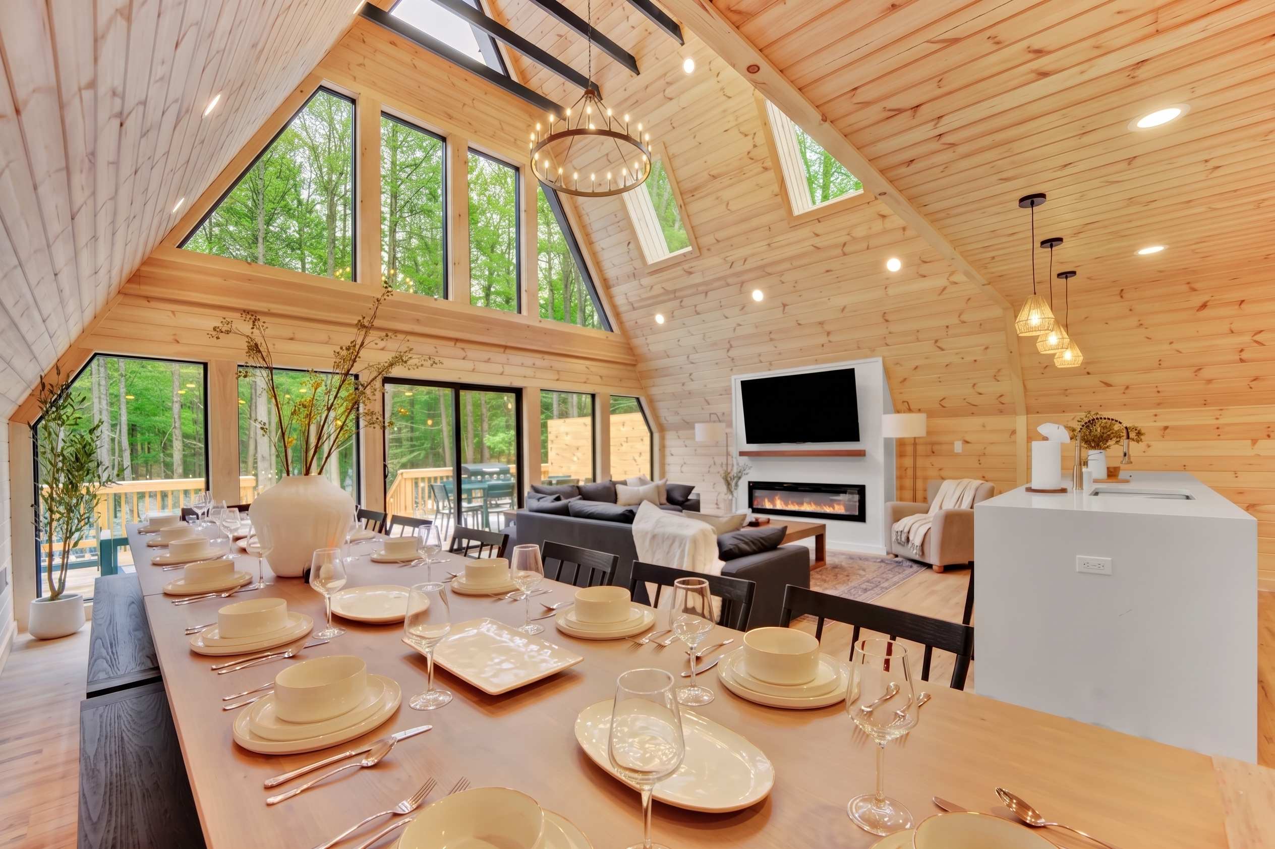 A-Frame Cabin | Hot Tub | Theater & Game Lounge