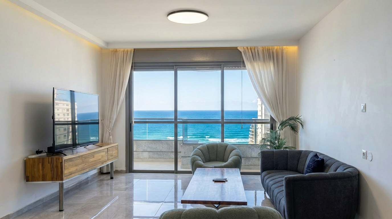 Bright 3BR w/ Large Terrace & Sea View | Mamad โ Bat Yam, Center District โ vacation rental