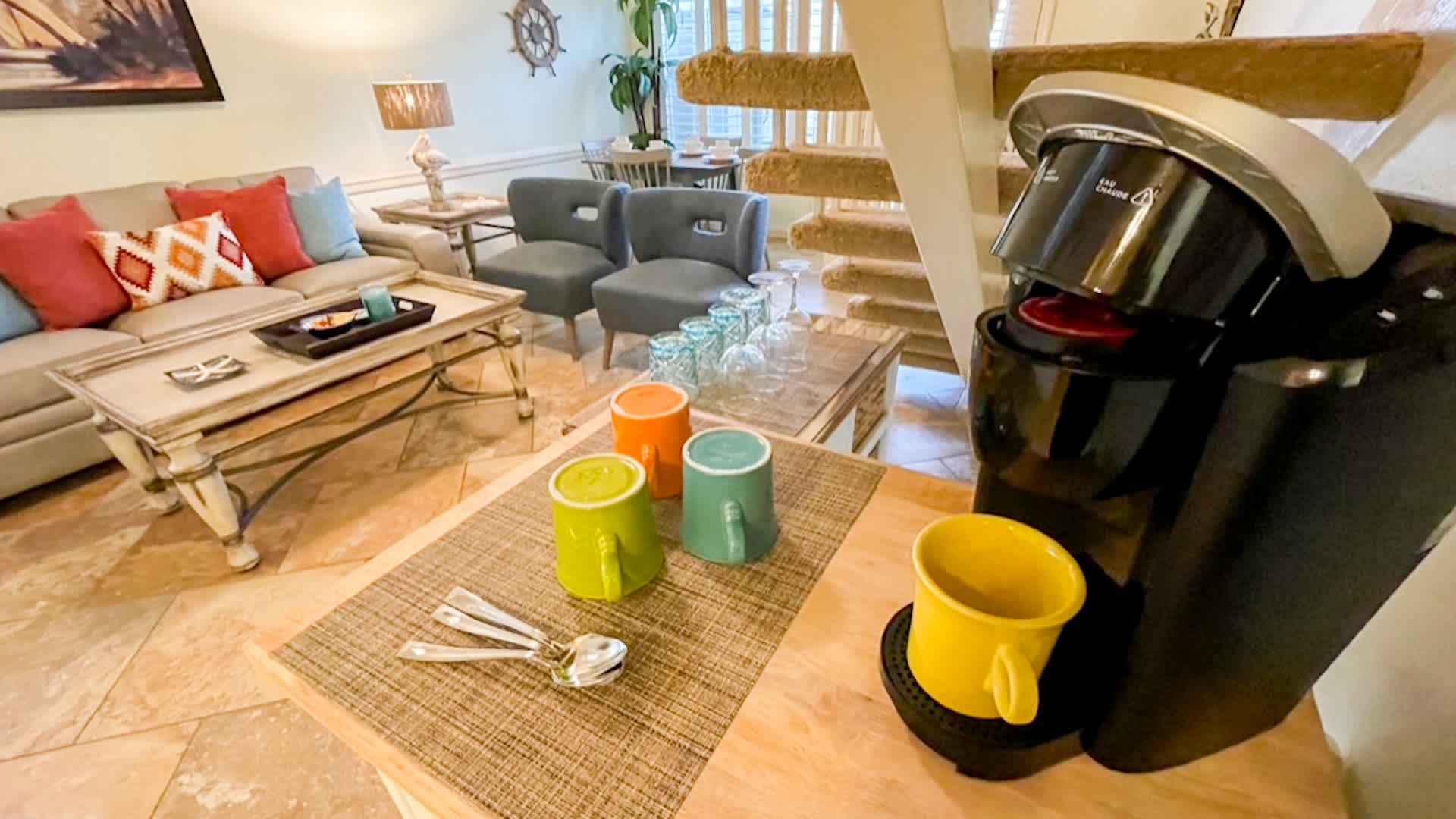 Enjoy the convenience of a dedicated coffee station