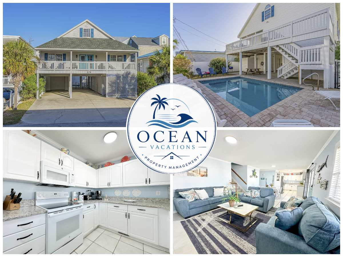 6BR | Sleeps 16 | Pool | Steps To The Beach |20427 — North Myrtle Beach, SC — vacation rental