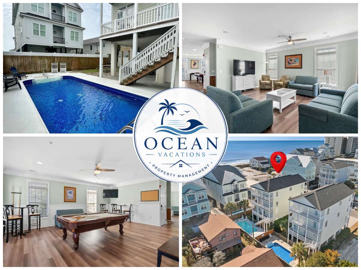 8BR | Sleeps 22 | Pool | Steps To The Beach |20428 — North Myrtle Beach, SC — vacation rental