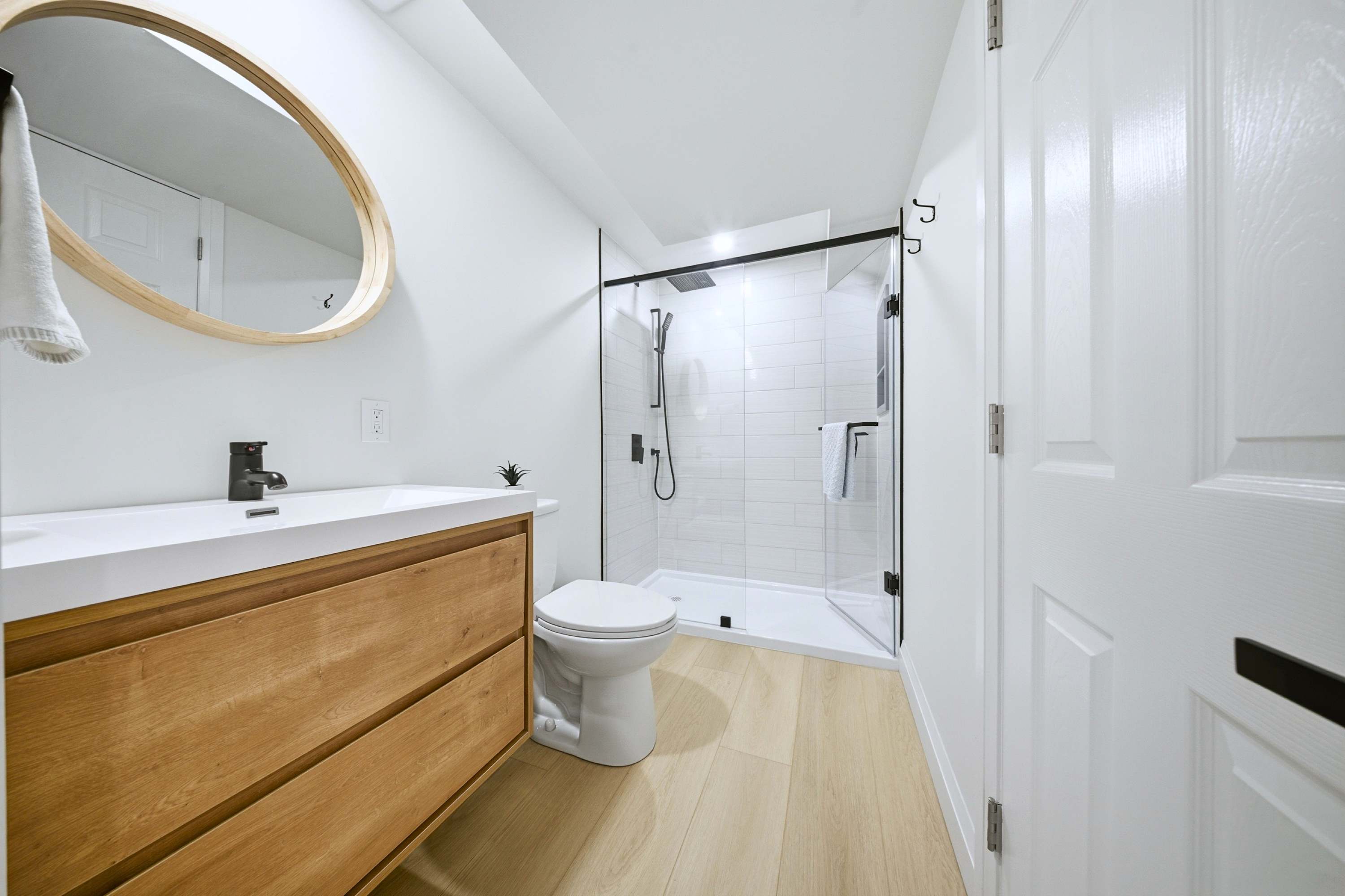 Private ensuite bathroom with walk in shower for added comfort