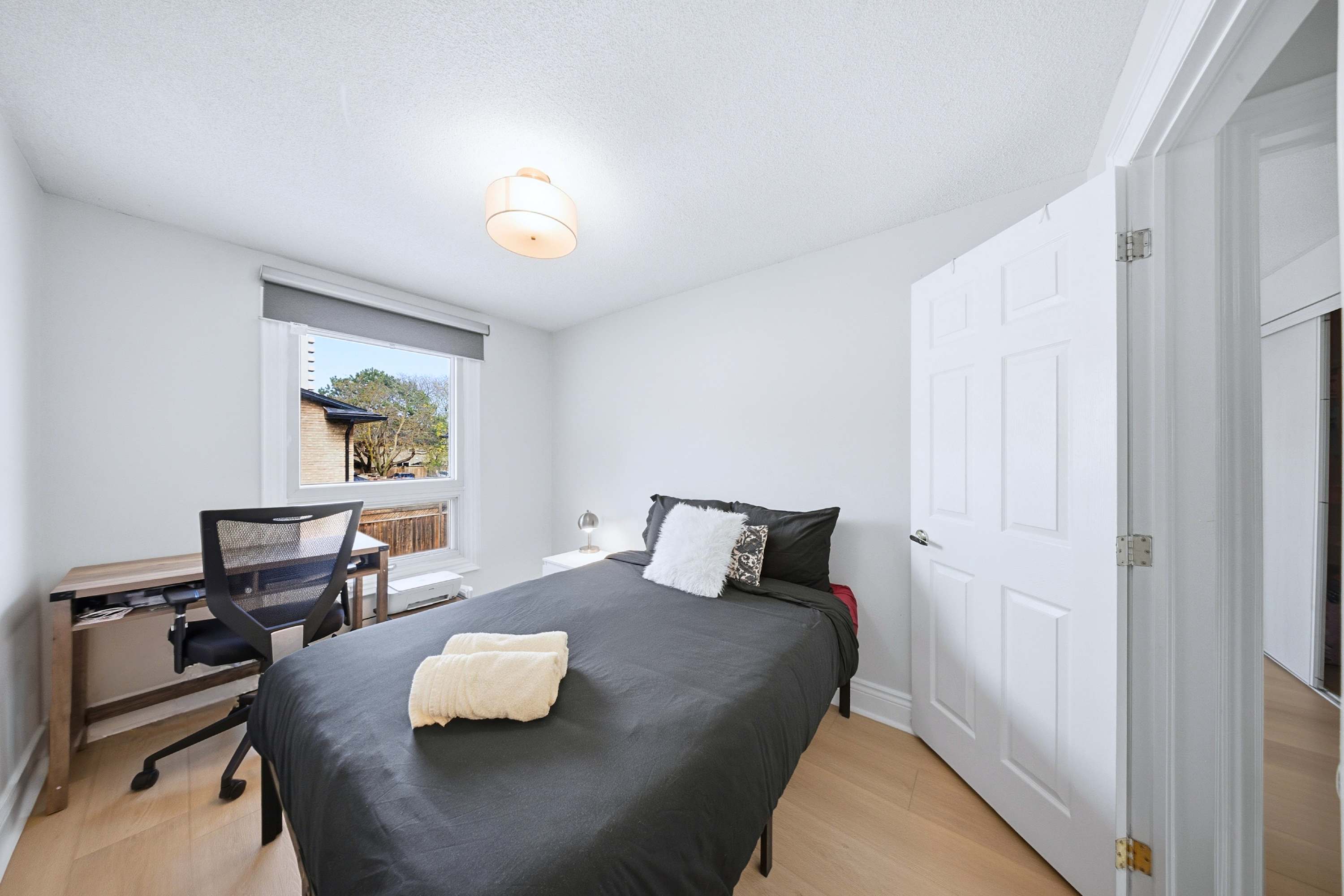 Bedroom with dedicated work space for comfort and productivity