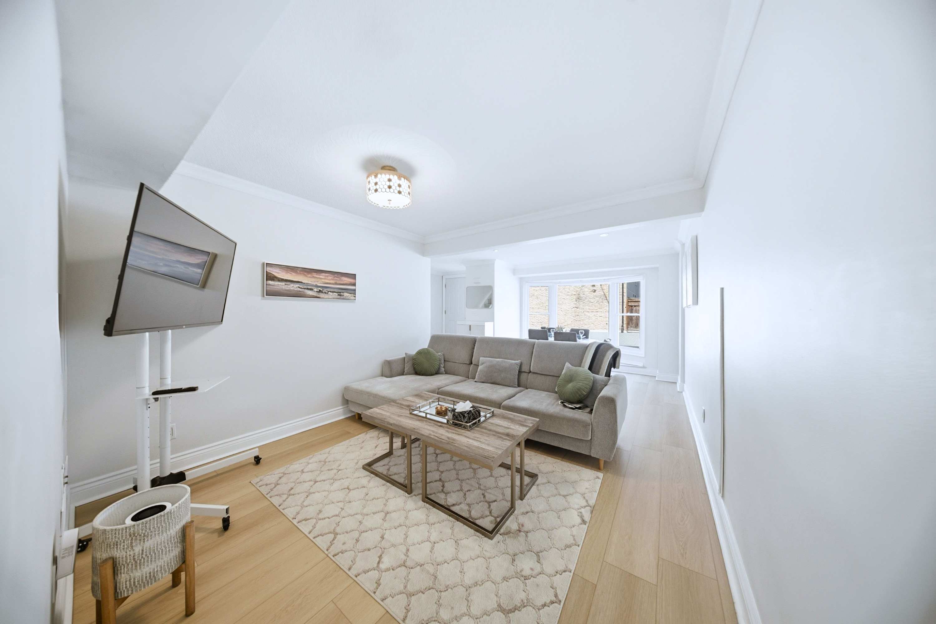 Cozy living area with TV, ideal for downtime and entertainment