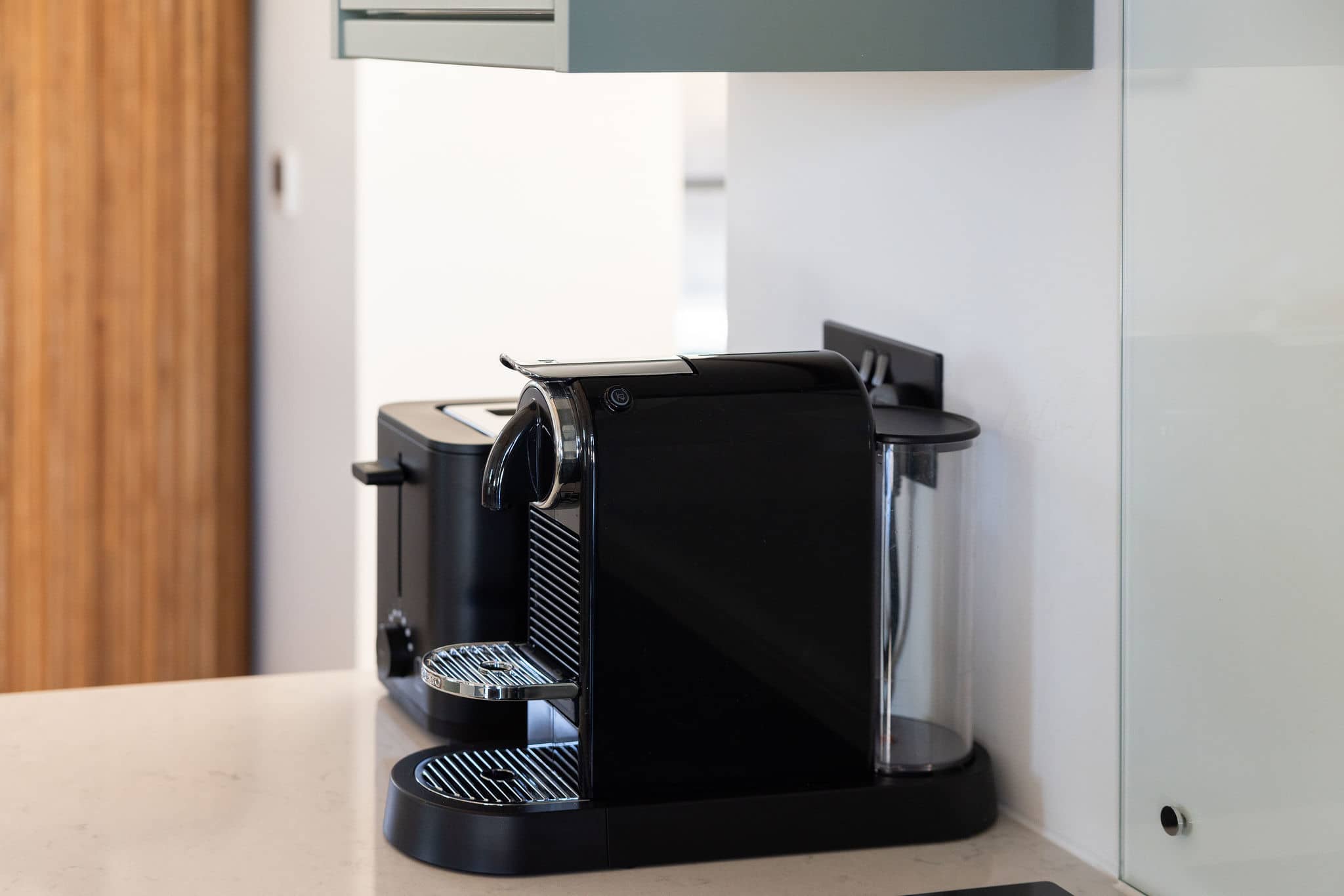 Start slow mornings with fresh coffee in a calm modern kitchen, perfect before exploring the Sussex countryside.