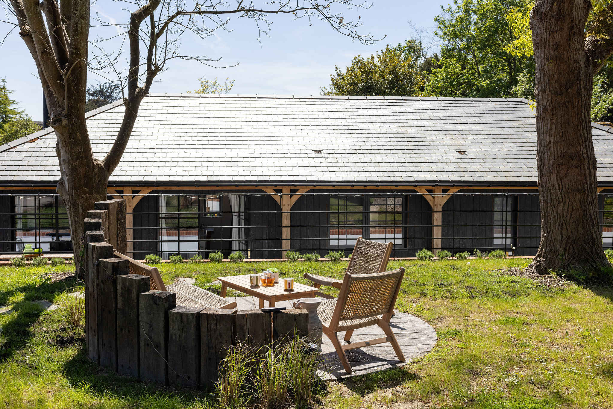 Enjoy quiet outdoor moments at Norton Grange, surrounded by greenery near Chichester and the South Downs.