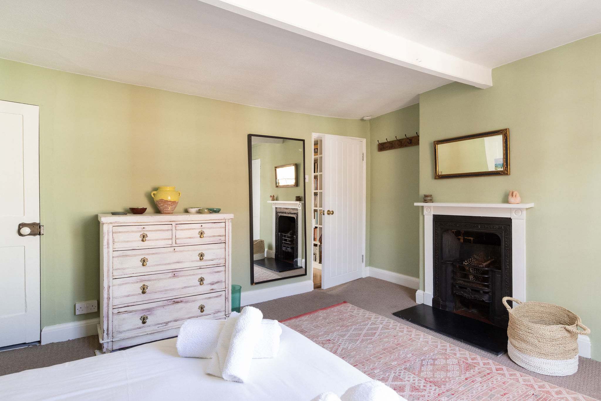 Elegant bedroom with period features and plenty of natural light