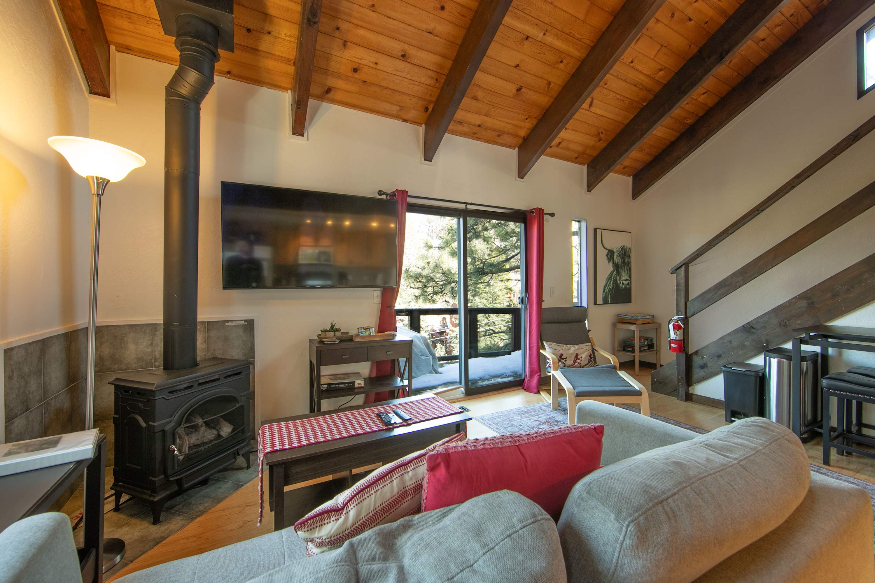 Movie nights made easy in this cozy living area