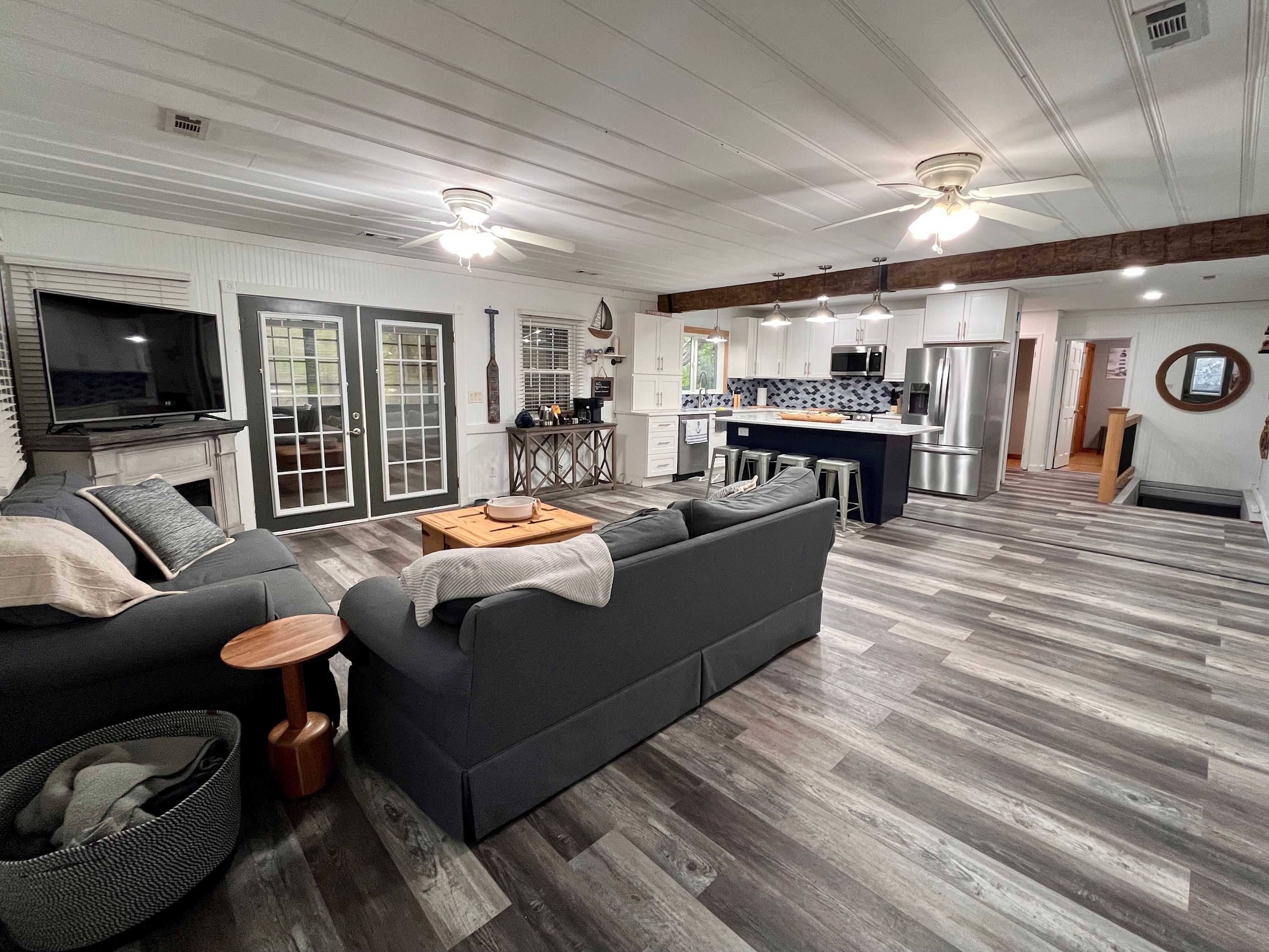 Curl up in the inviting living room & stream your favorites on the smart TV​