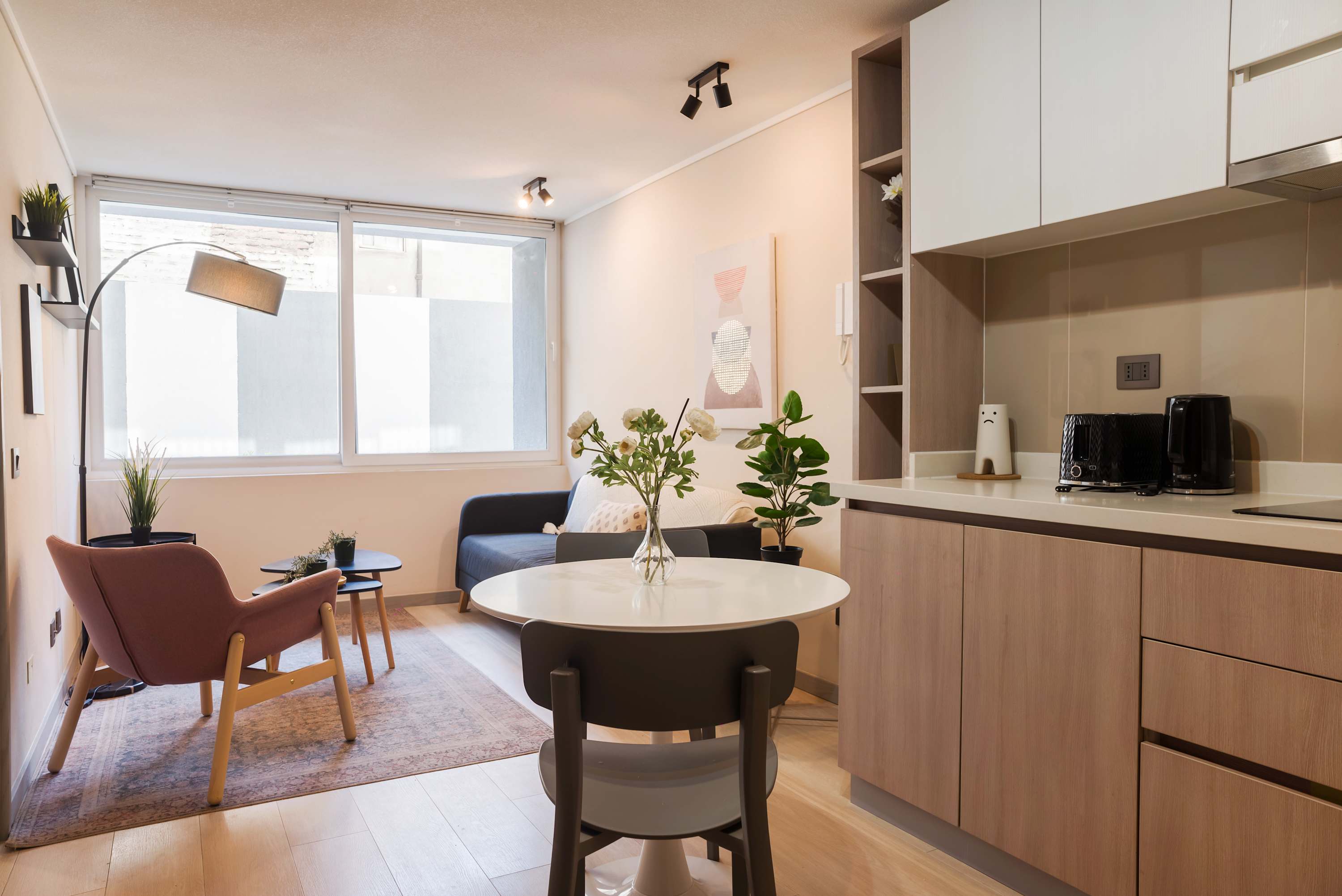 Charming studio with modern amenities and a cozy living space, perfect for a relaxing stay in the heart of the city.