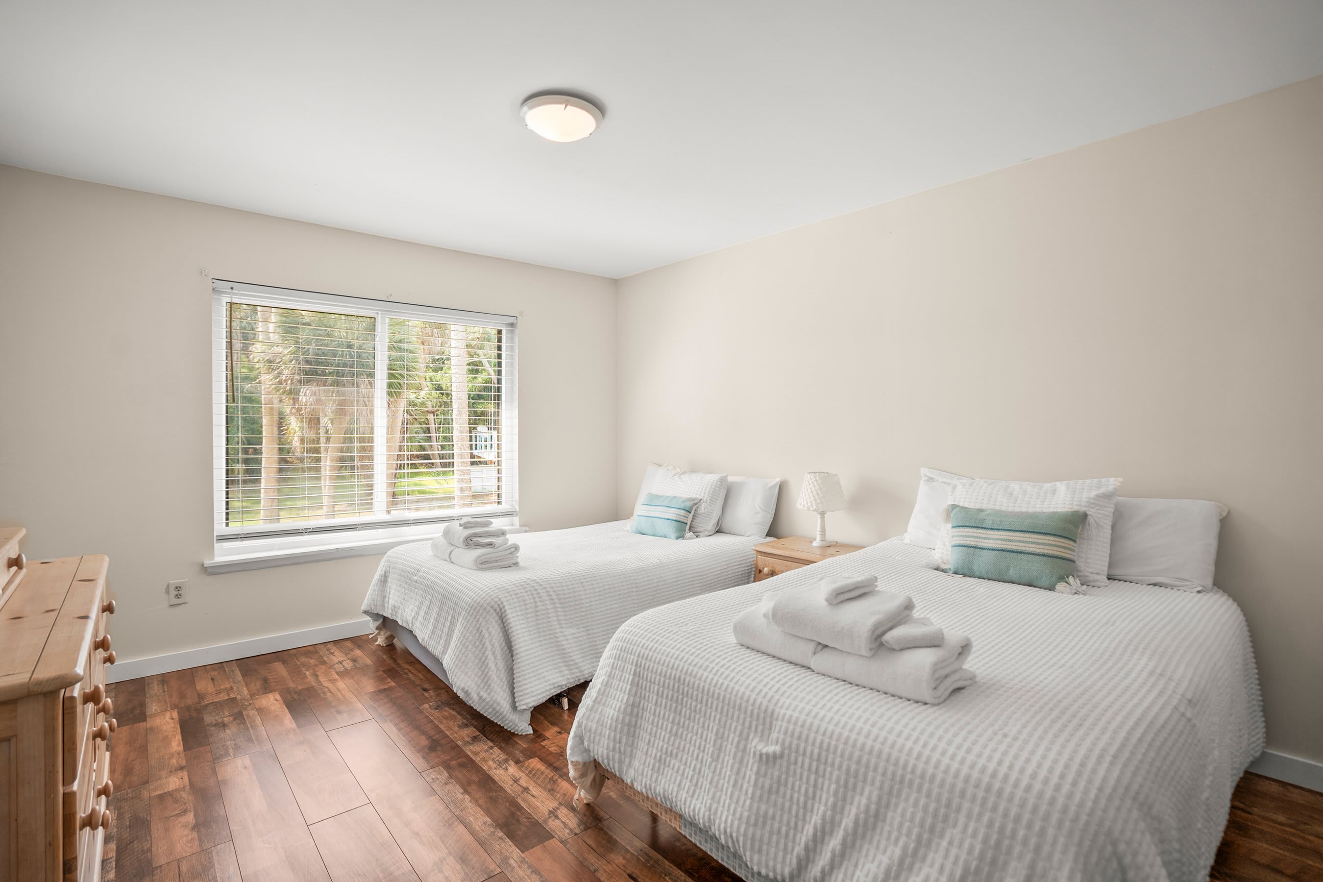 1st floor guest bedroom with two double beds