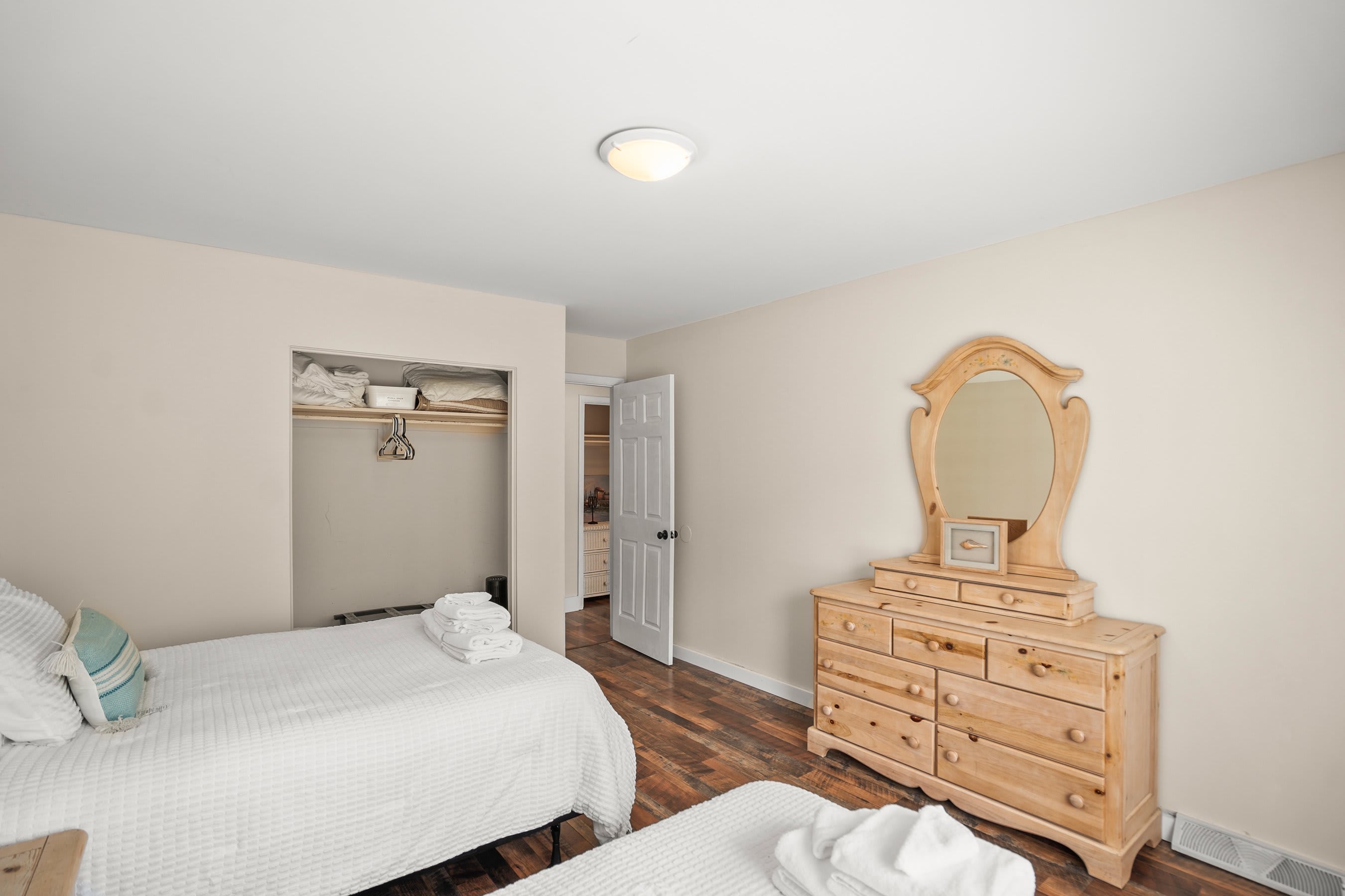 1st floor guest bedroom with two double beds