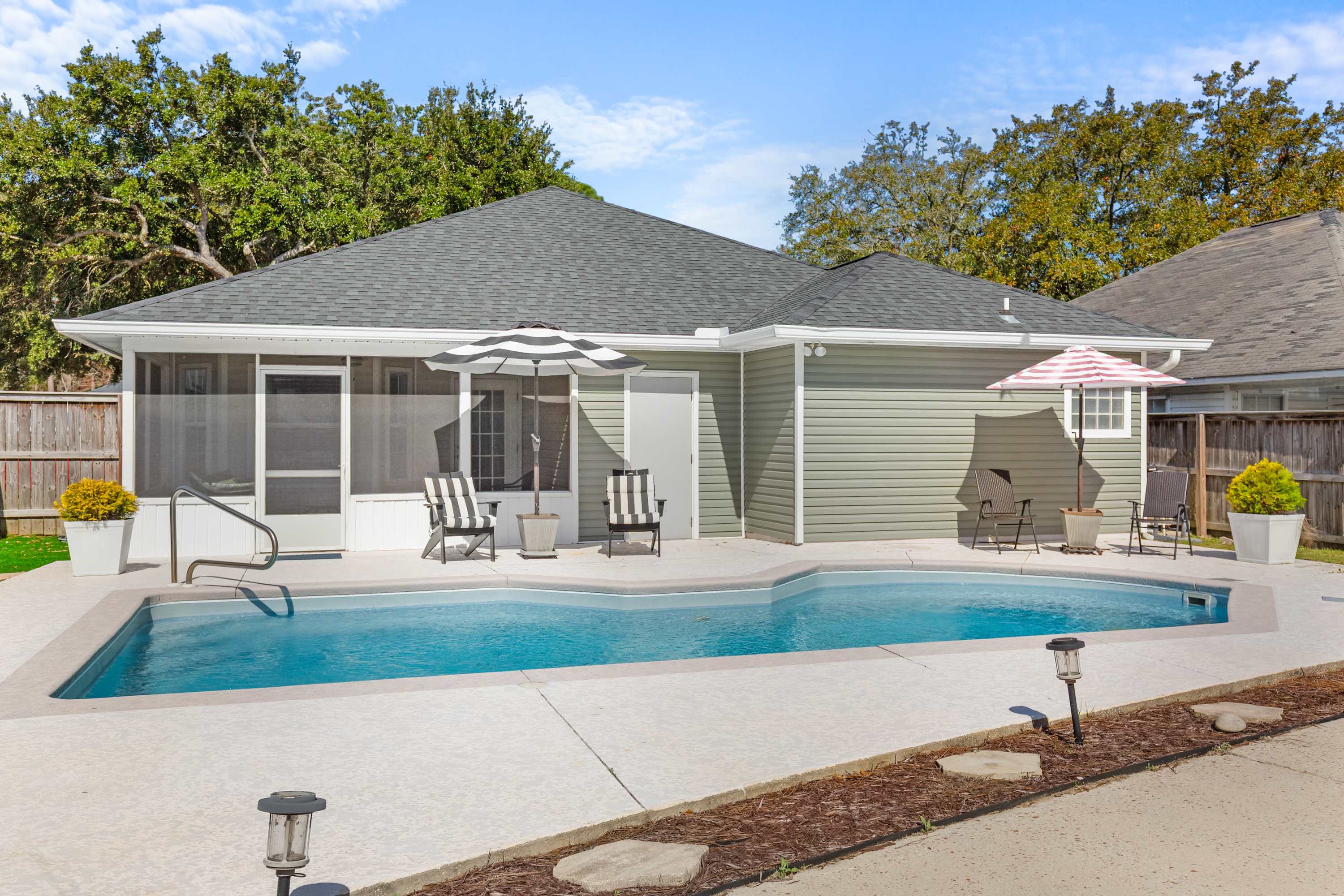 Private pool area perfect for relaxing and enjoying sunny days.