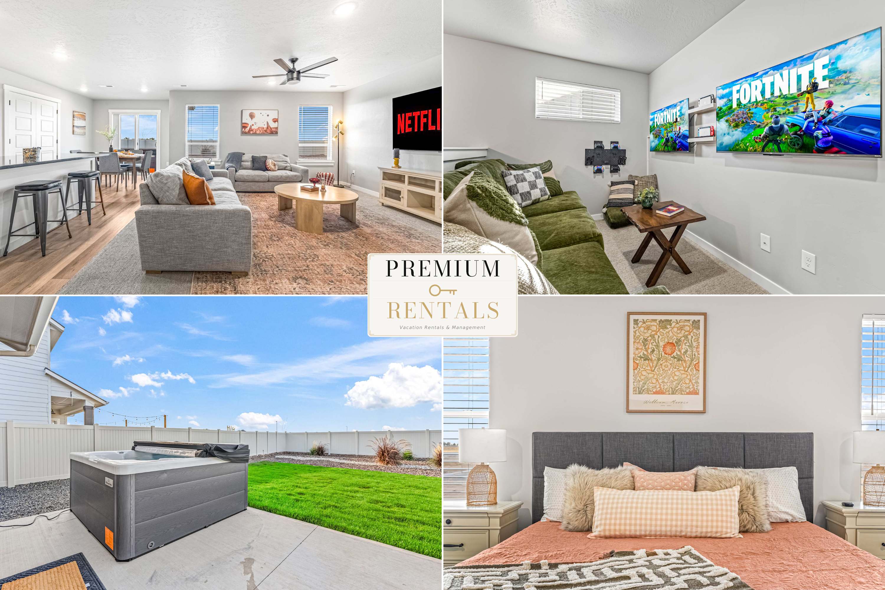 Spacious 5BR - Gamer Room - Hot Tub & Basketball