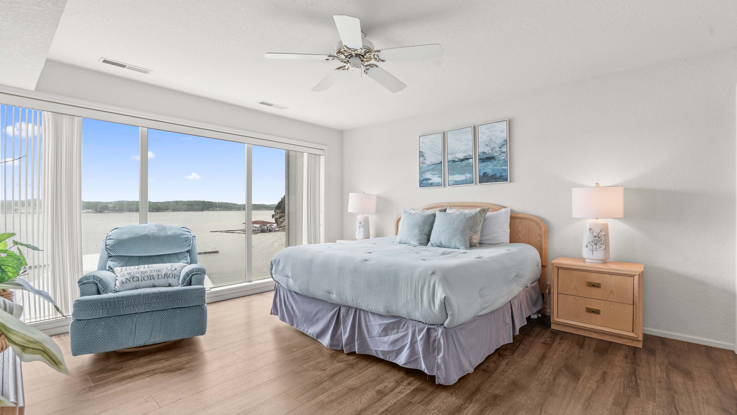 A plush king bed, smart TV, & ensuite bath await in the primary suite​