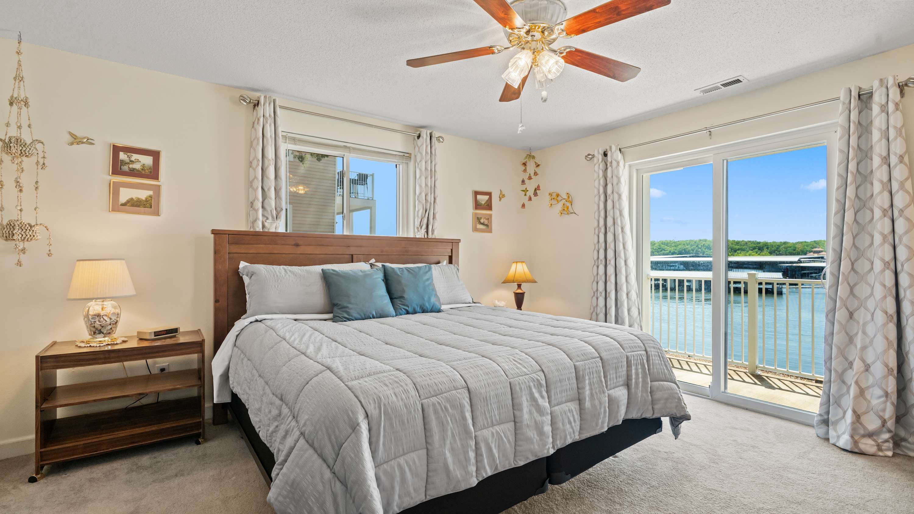 Wake up to lake views right from bed