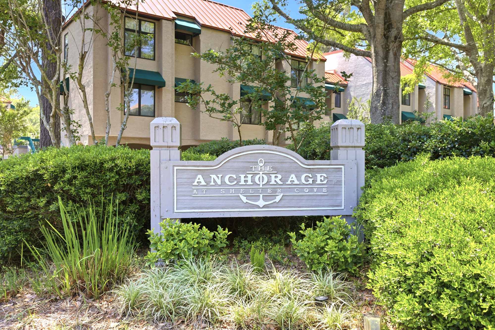 Welcome to The Anchorage at Shelter Cove - your gateway to a relaxed Hilton Head escape, tucked into a quiet, lush community.