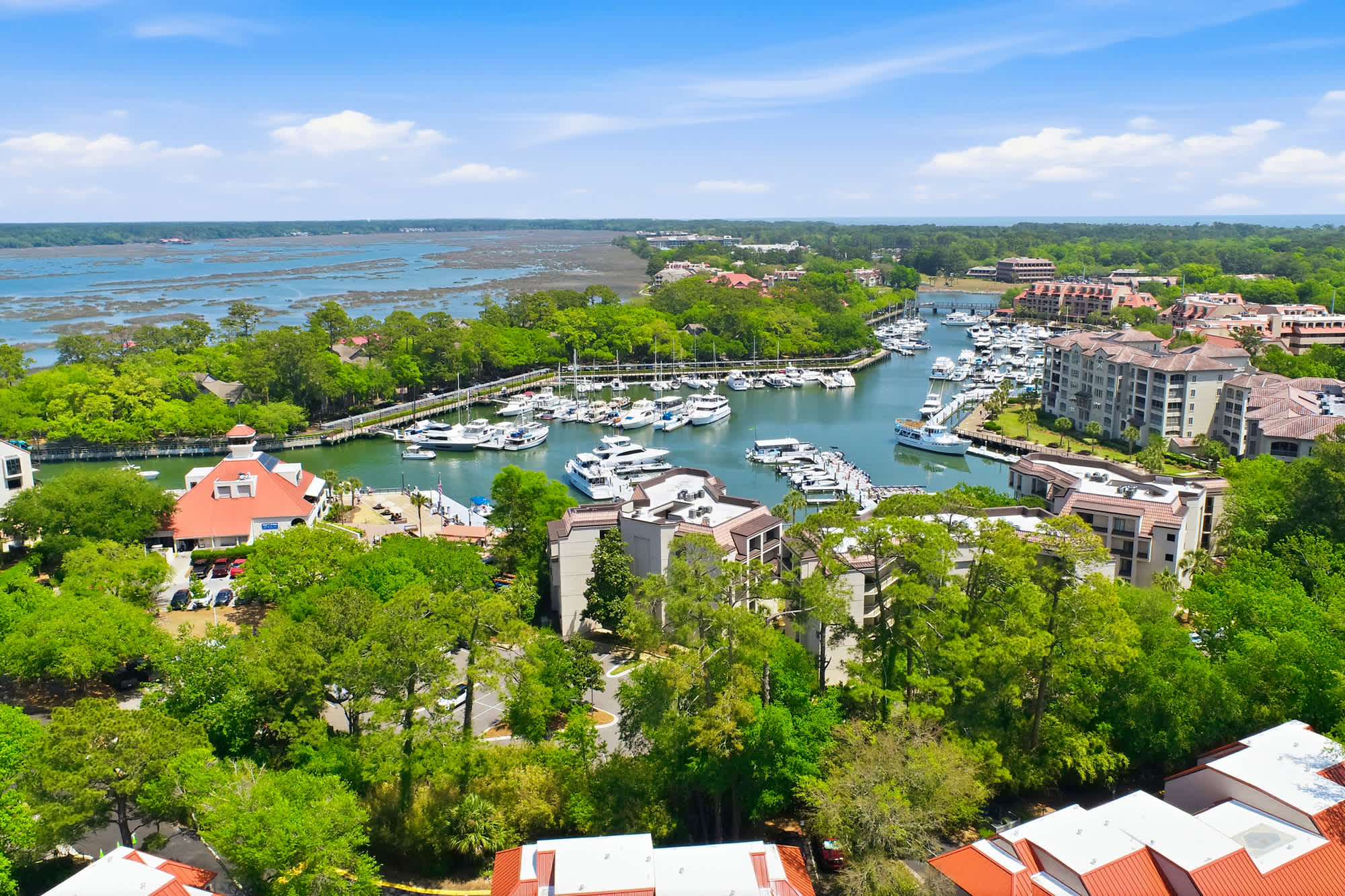 Shelter Cove Marina - just a short walk from your front door, packed with restaurants, shops, and live music nights.