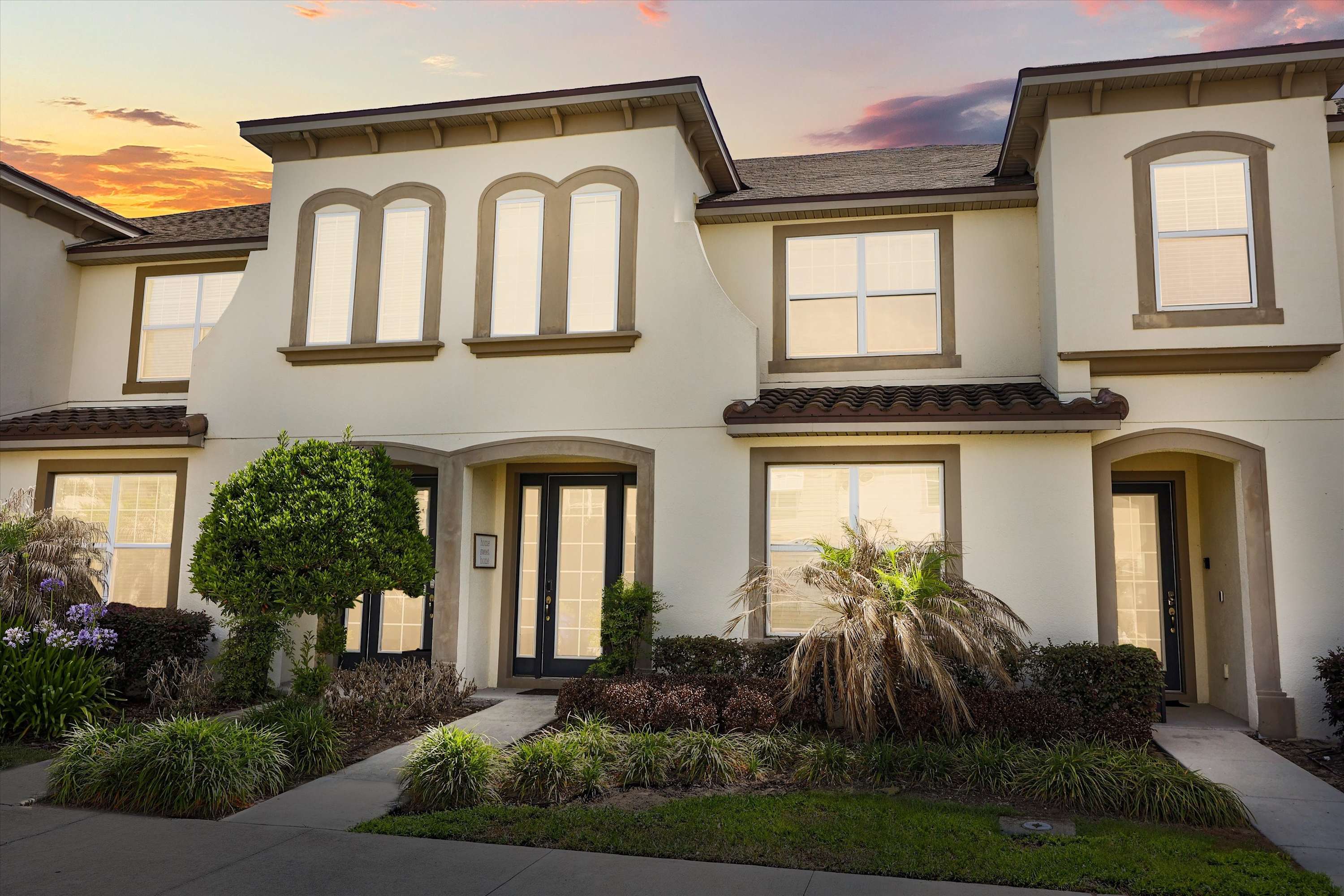 Stylish modern home with landscaped garden and outdoor spaces for relaxing and gatherings