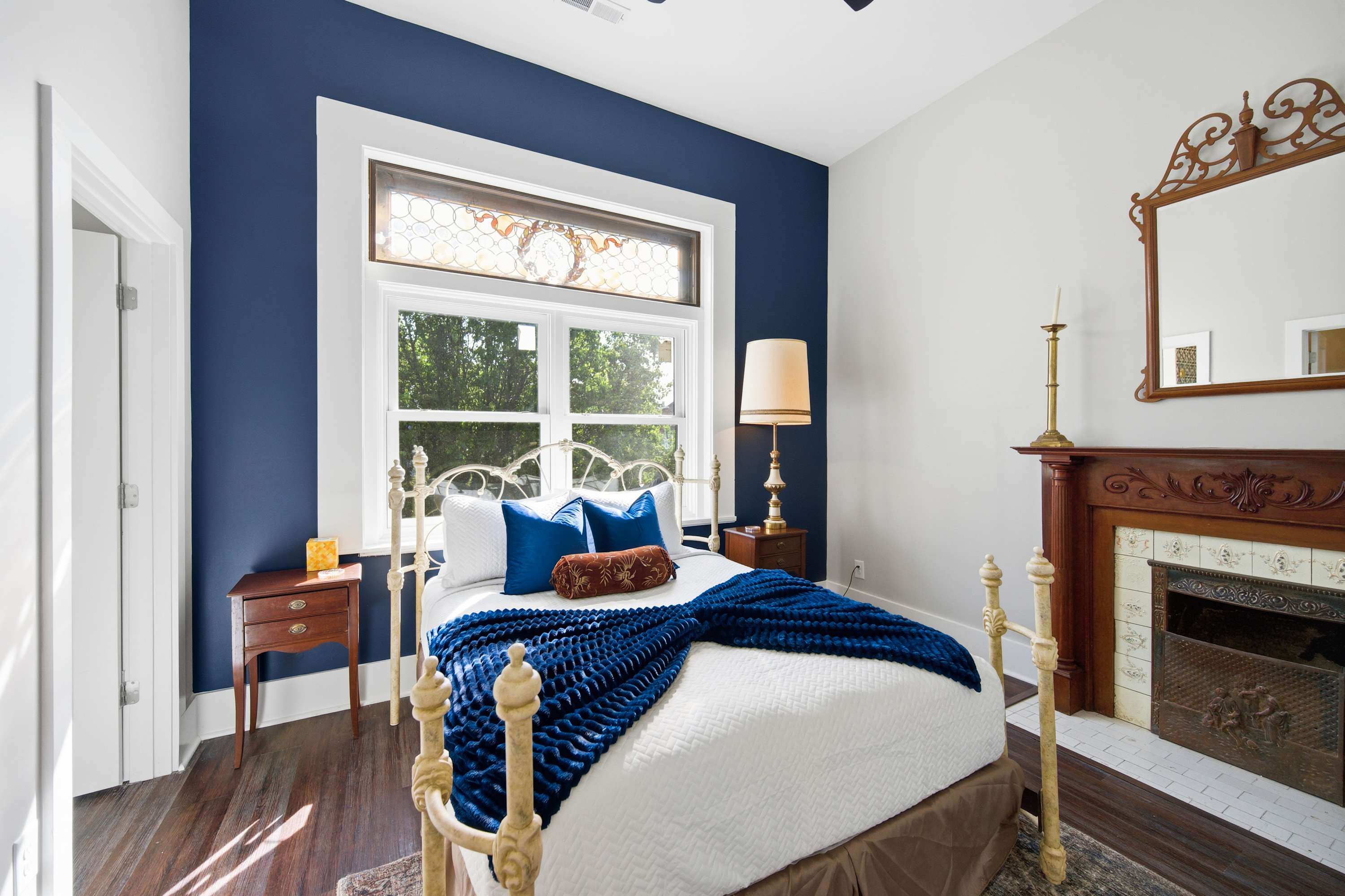 The luxurious bedroom suite boasts a regal queen bed & ensuite bath​