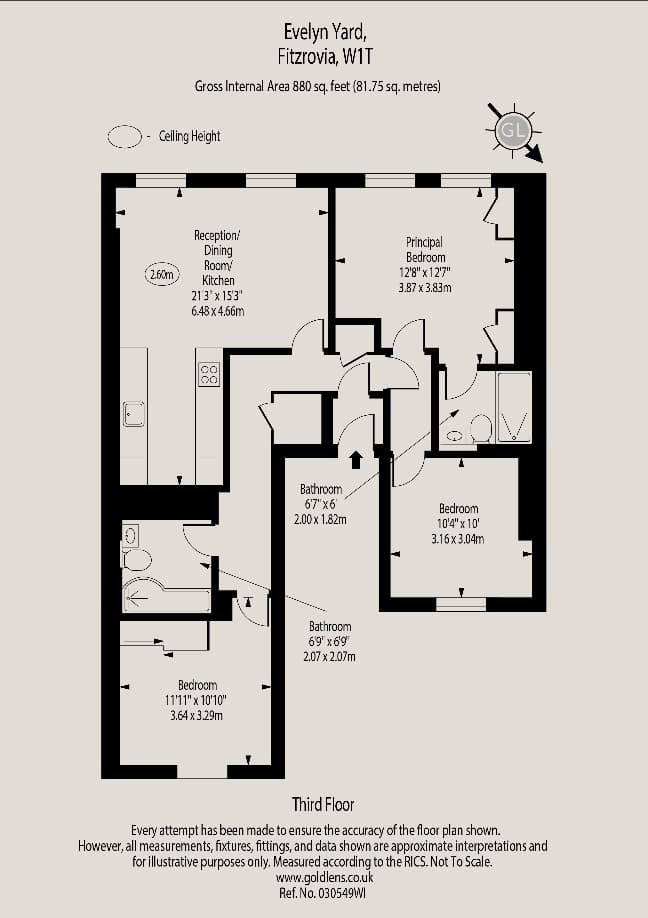 View 3-Bed Flat Near Oxford Circus - Sleeps 6 in Evelyn Yard, 3 W1T 3-Bed Flat Near Oxford Circus - Sleeps 6 in Evelyn Yard, 3 W1T - Property image 22 - VivreStays