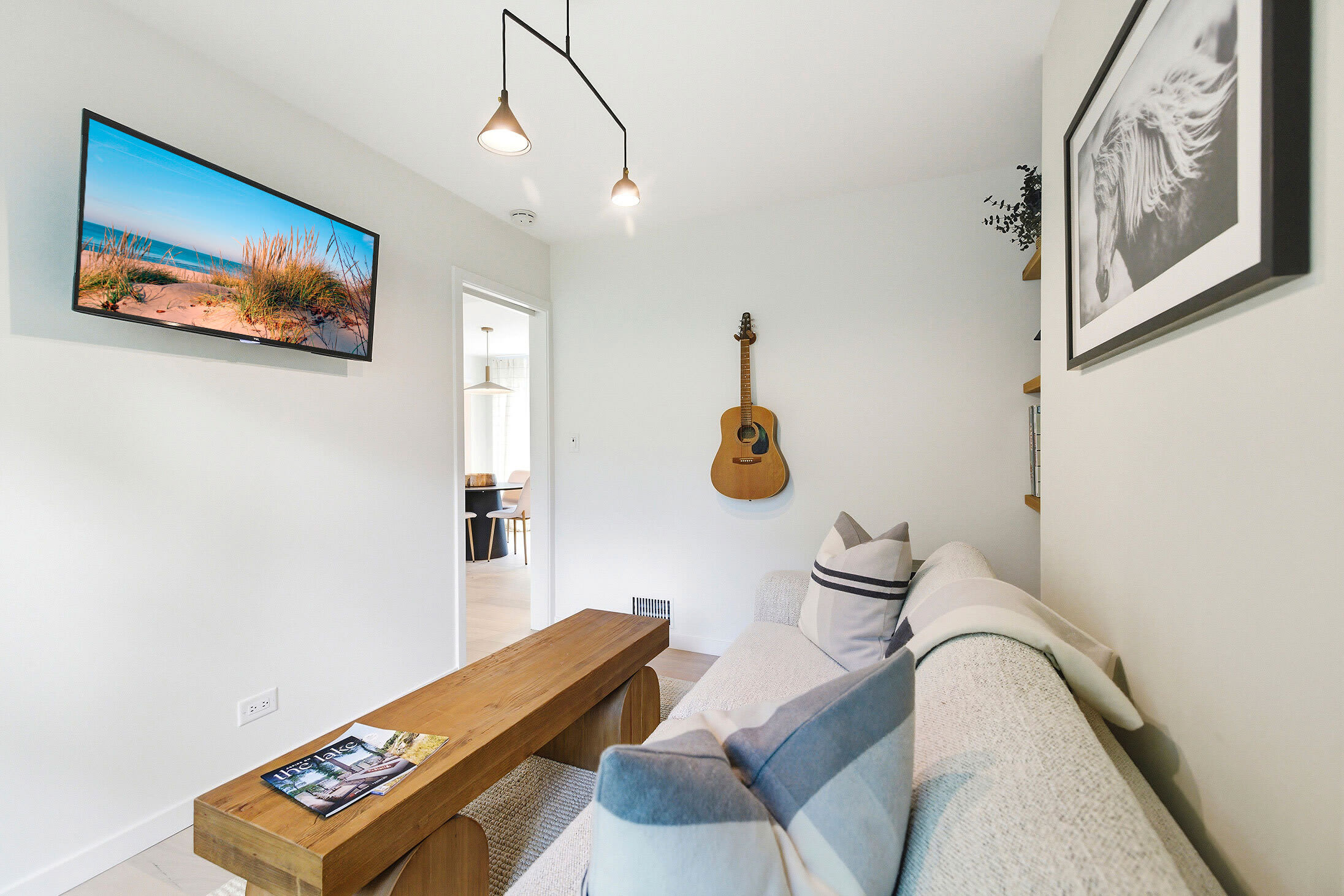 Strumming up good vibes, one chord at a time. This room is tuned for relaxation and with Pull-out Queen bed for additional space.