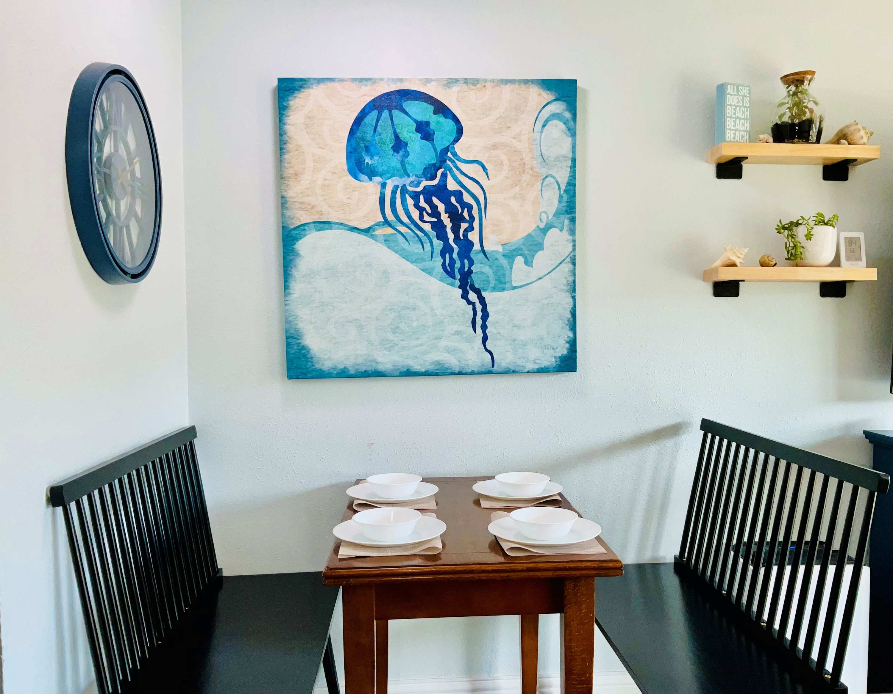 Make mealtime memories together at the dining table, seating 4​