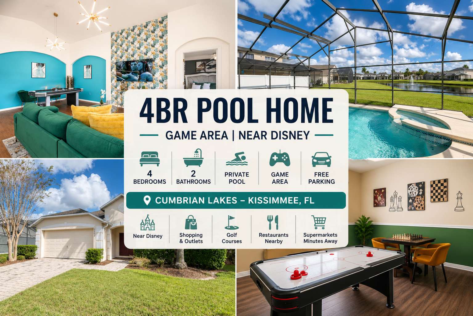 4BR Pool Home | Game Area | Near Disney