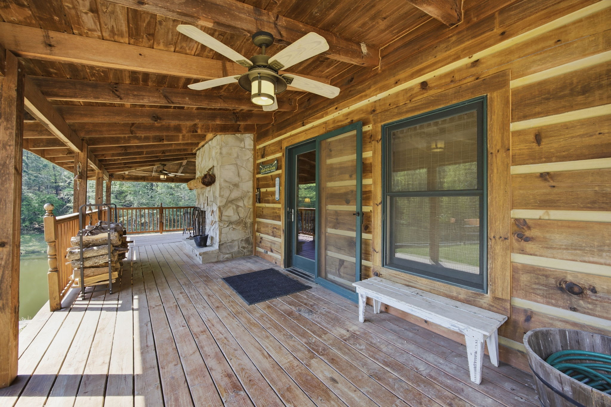 Front door with the wrap around deck