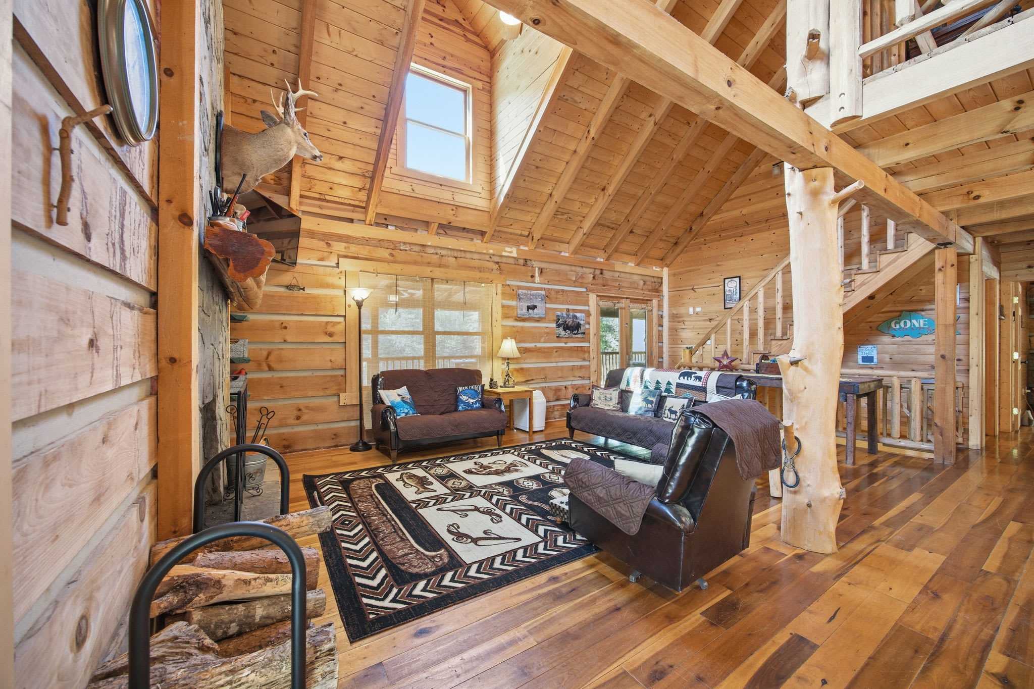 Living room with an open floor plan