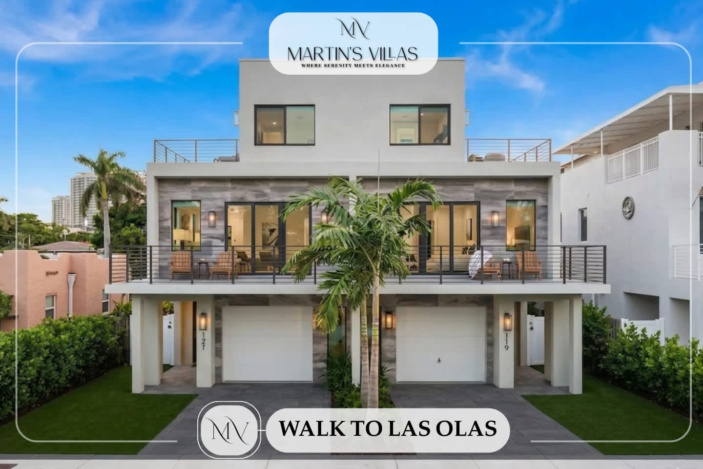 Luxurious Oasis With Pool And Balconies - Elegant Coastal Retreat - Fort Lauderdale, FL