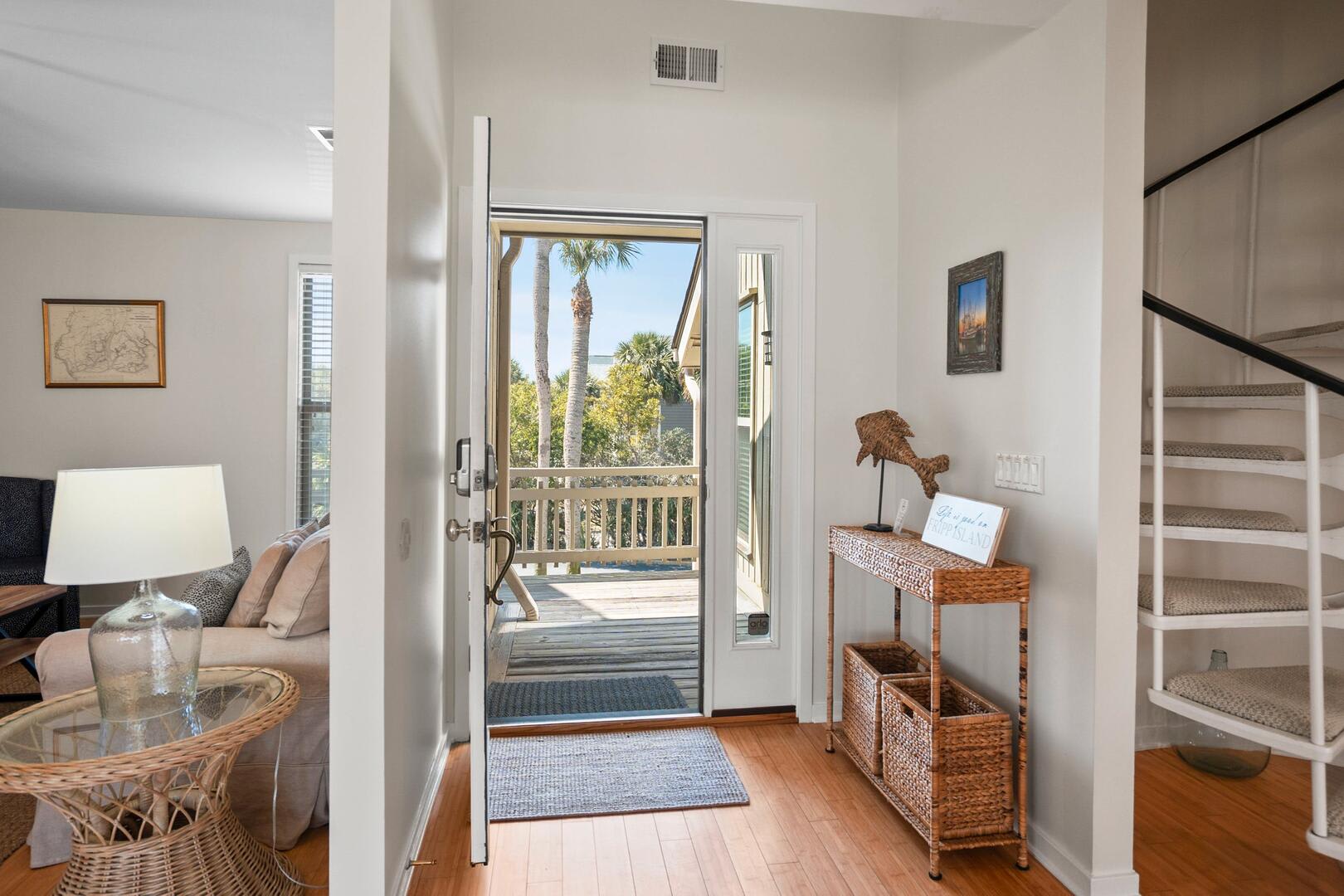 Main Entrance. Stairs to 3rd Bedroom
