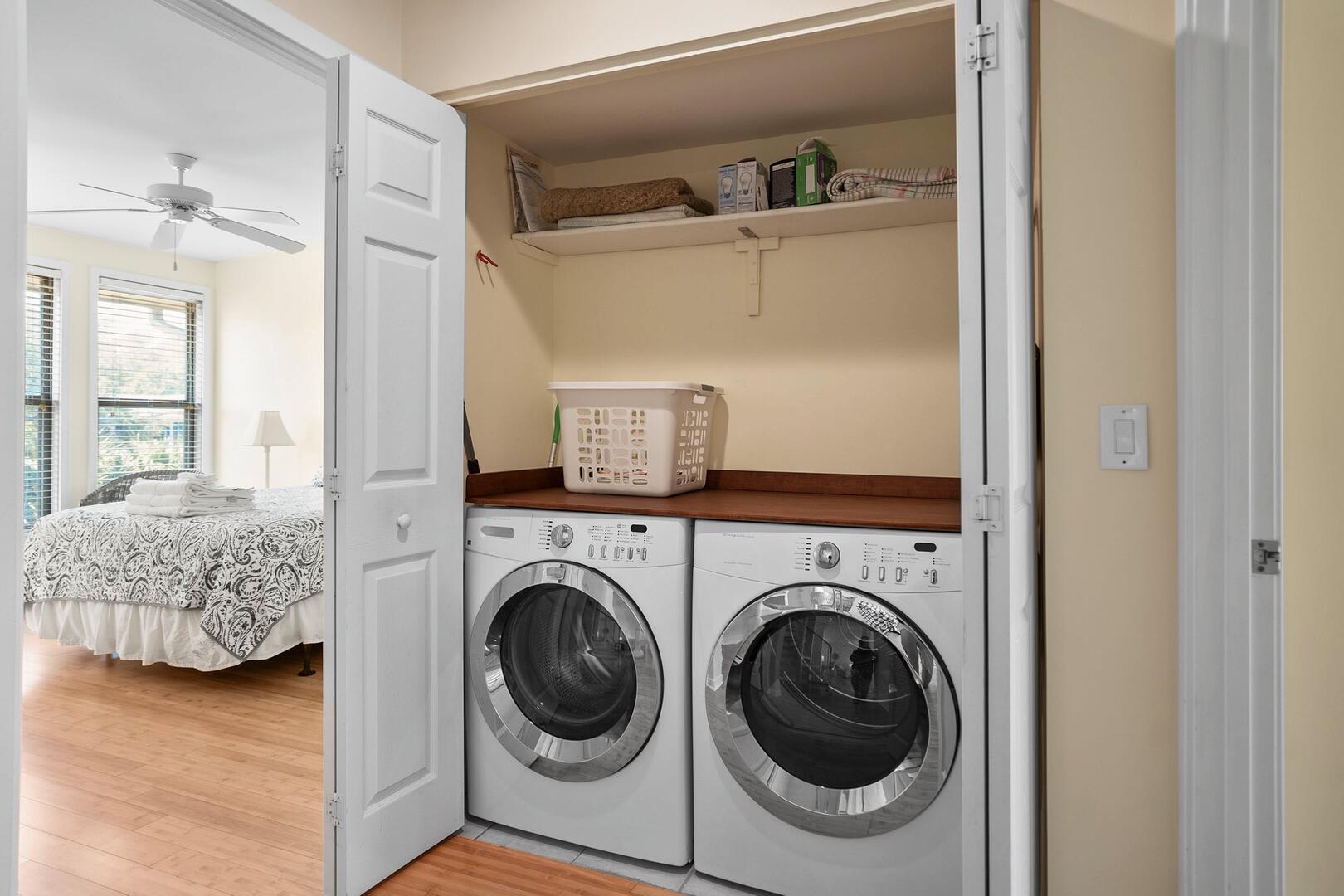 Washer and Dryer, Between Main Floor Bedrooms