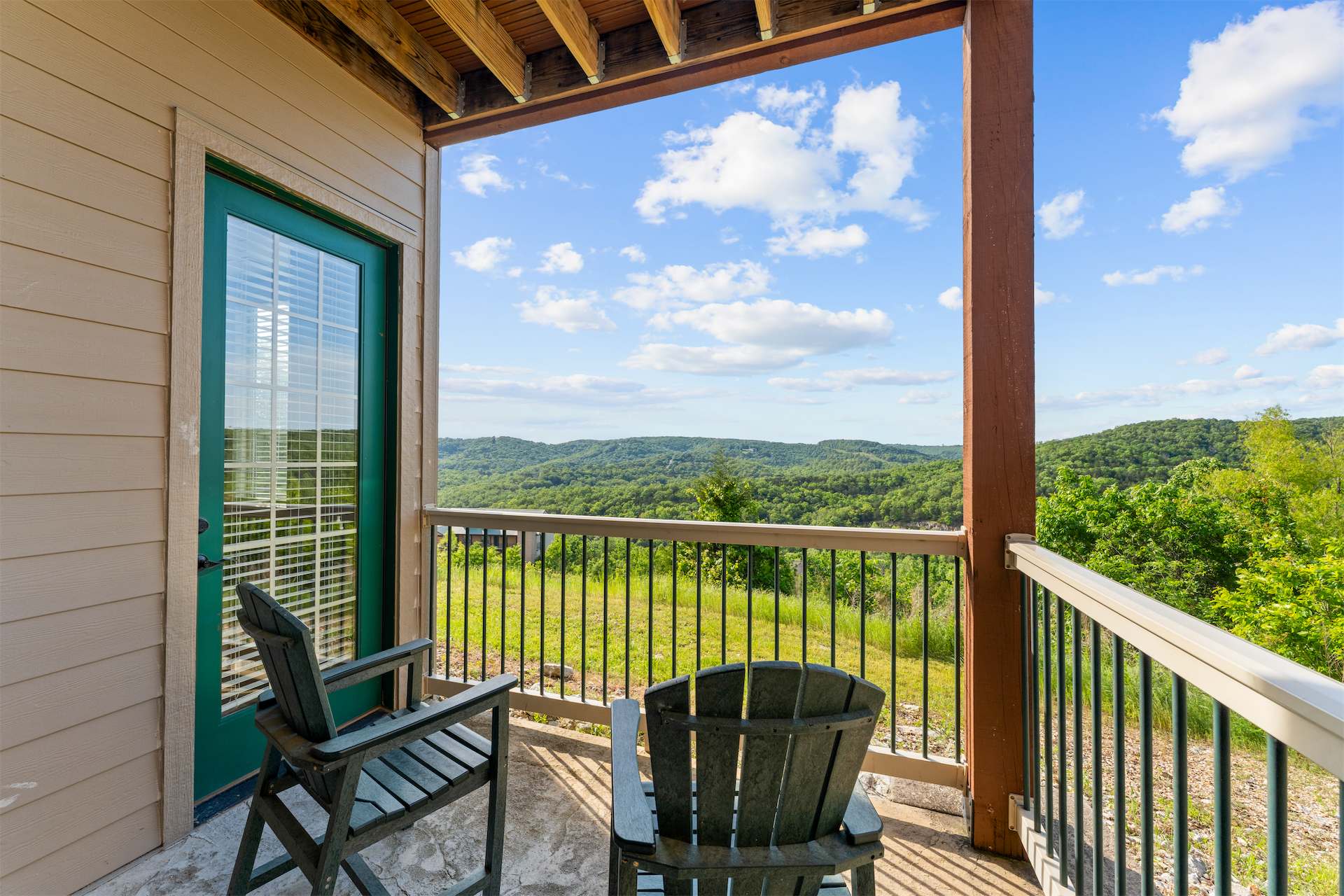 Sip morning coffee or an evening cocktail with stunning views on the patio​