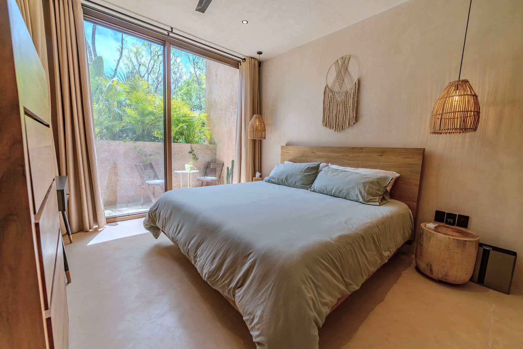 Lovely bedroom #1, spacious and beautifully illuminated with natural light, creating a warm and romantic atmosphere.

