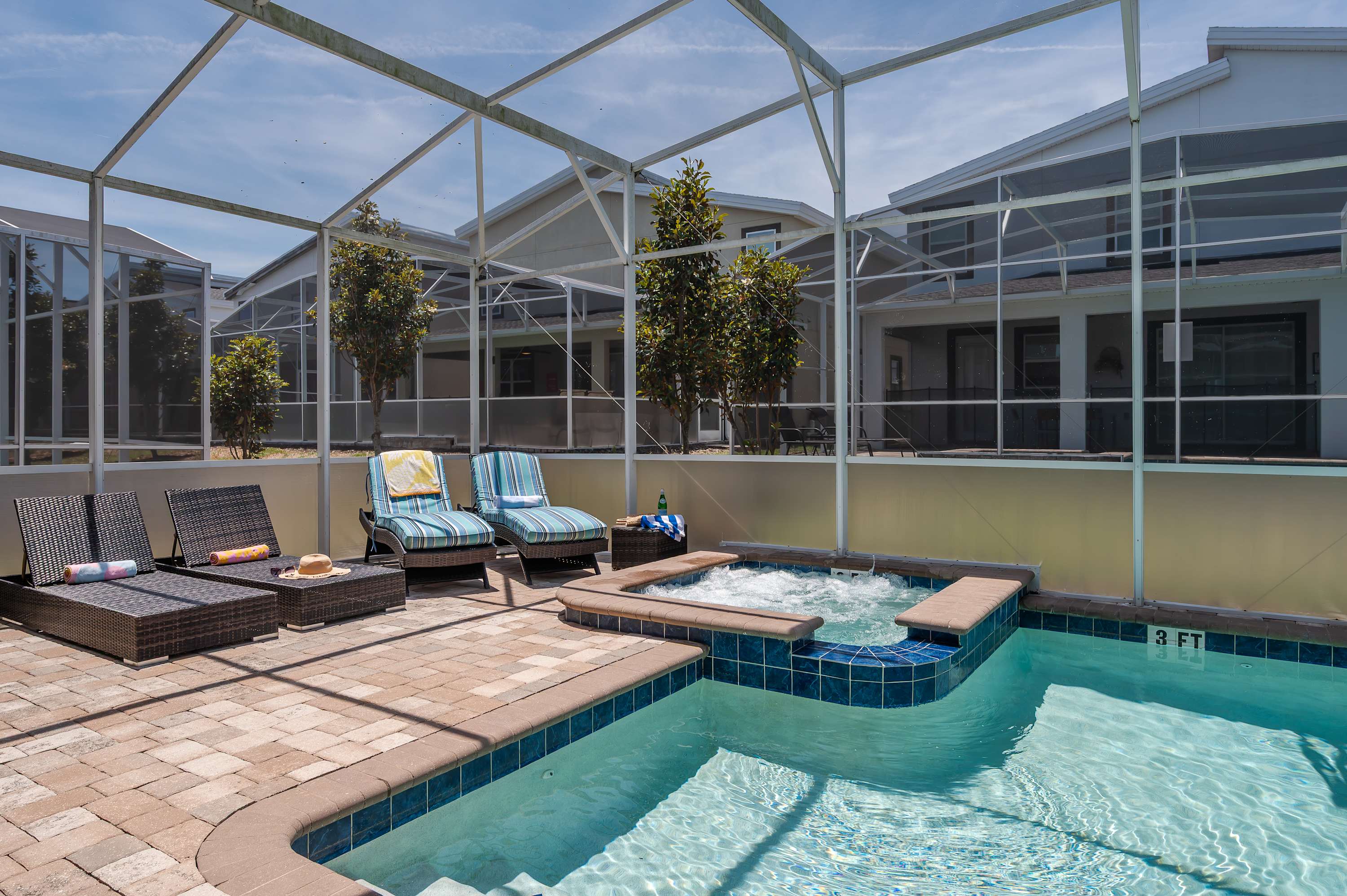 Spacious home with private pool & hot tub