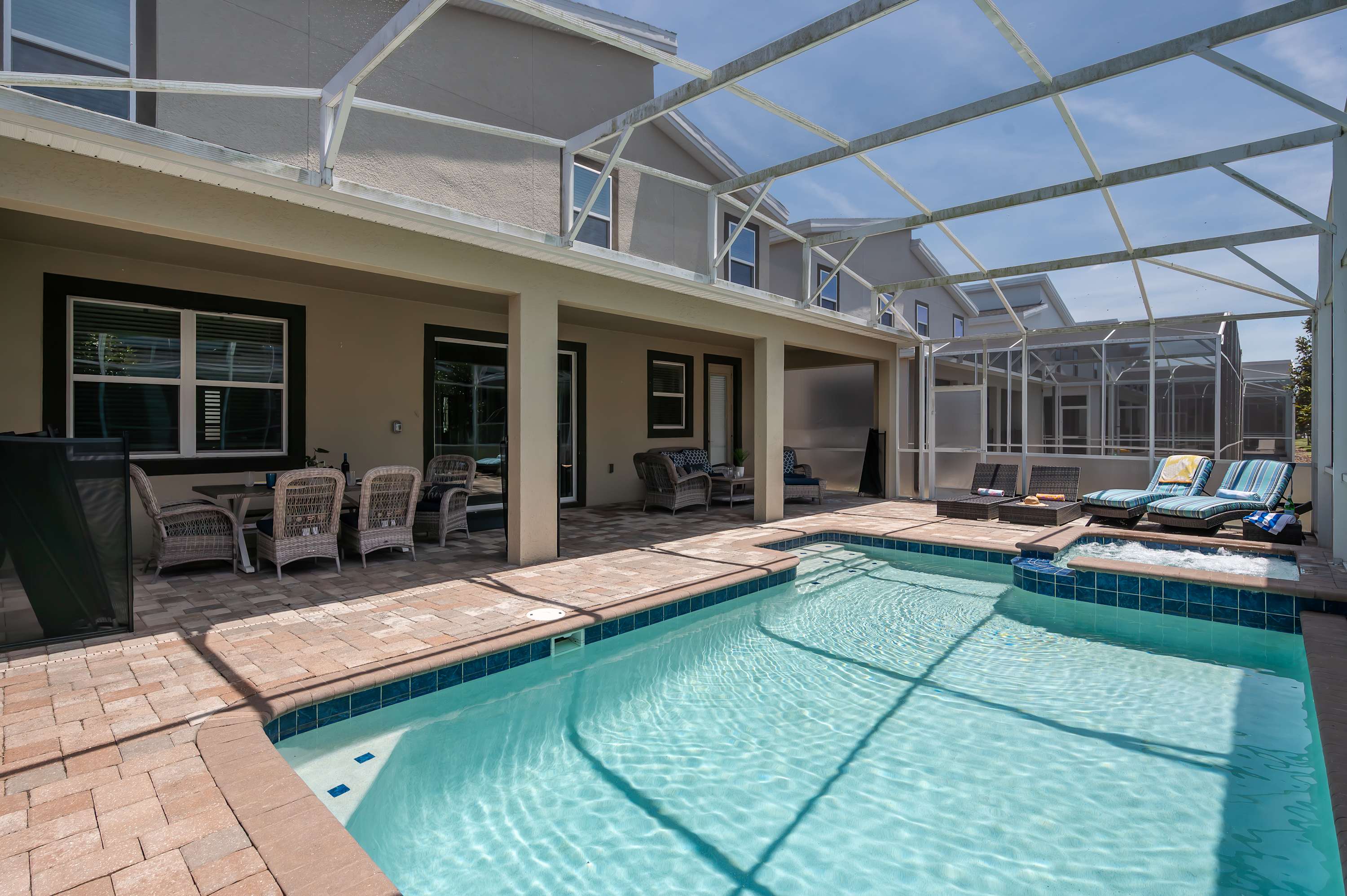 Spacious home with private pool & hot tub