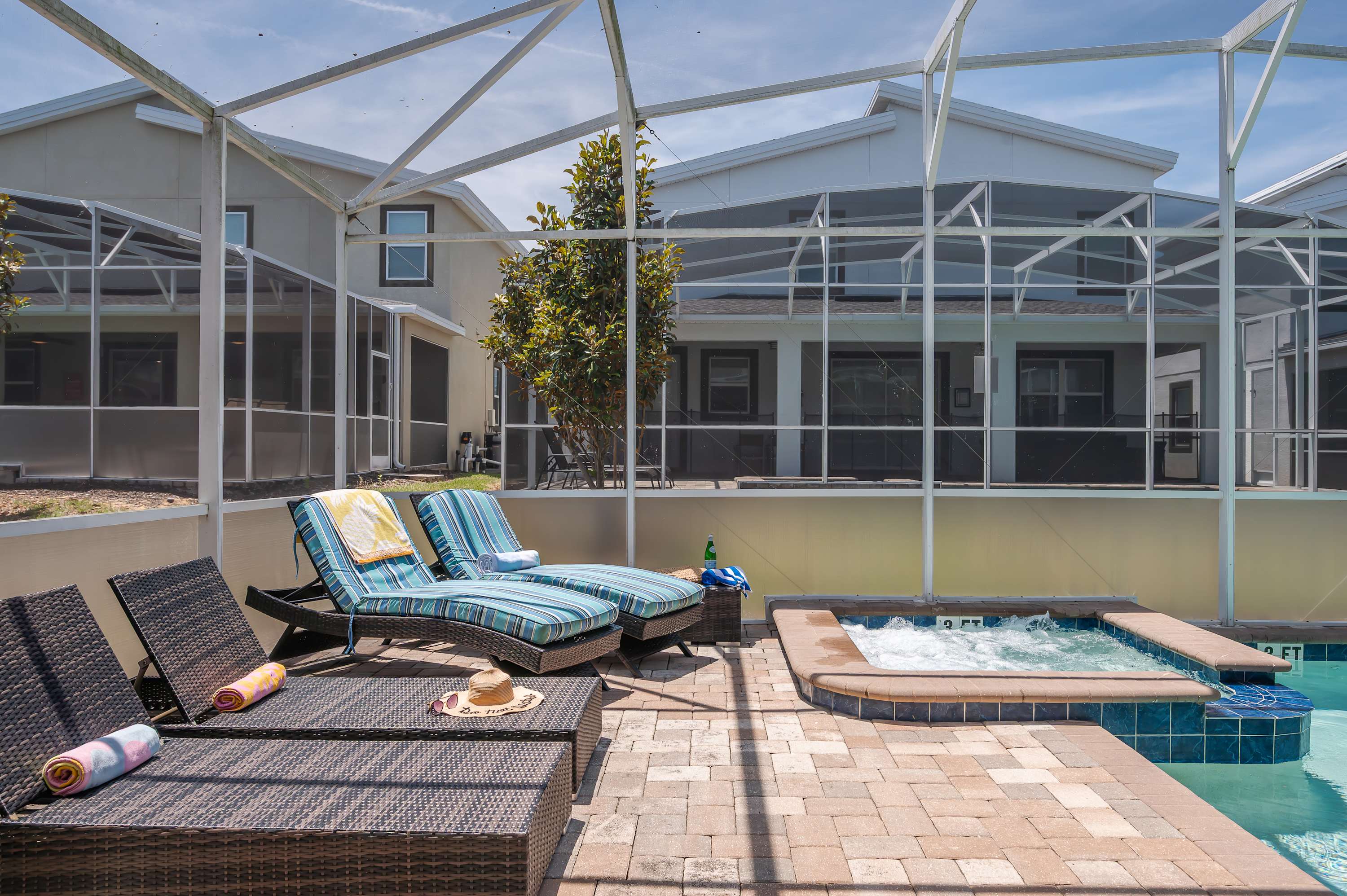 Spacious home with private pool & hot tub